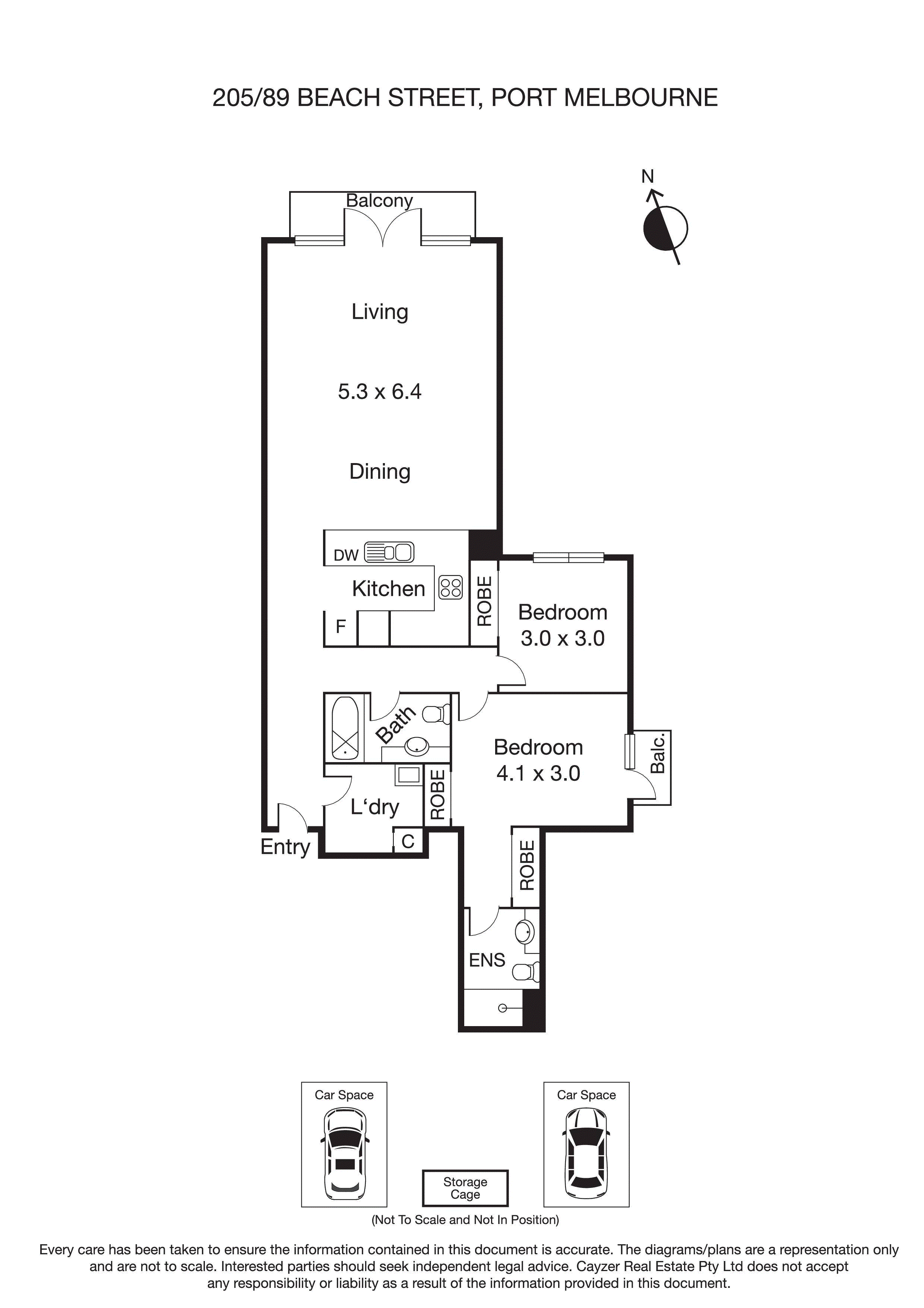 205/89 Beach Street, PORT MELBOURNE VIC 3207 - Floorplan