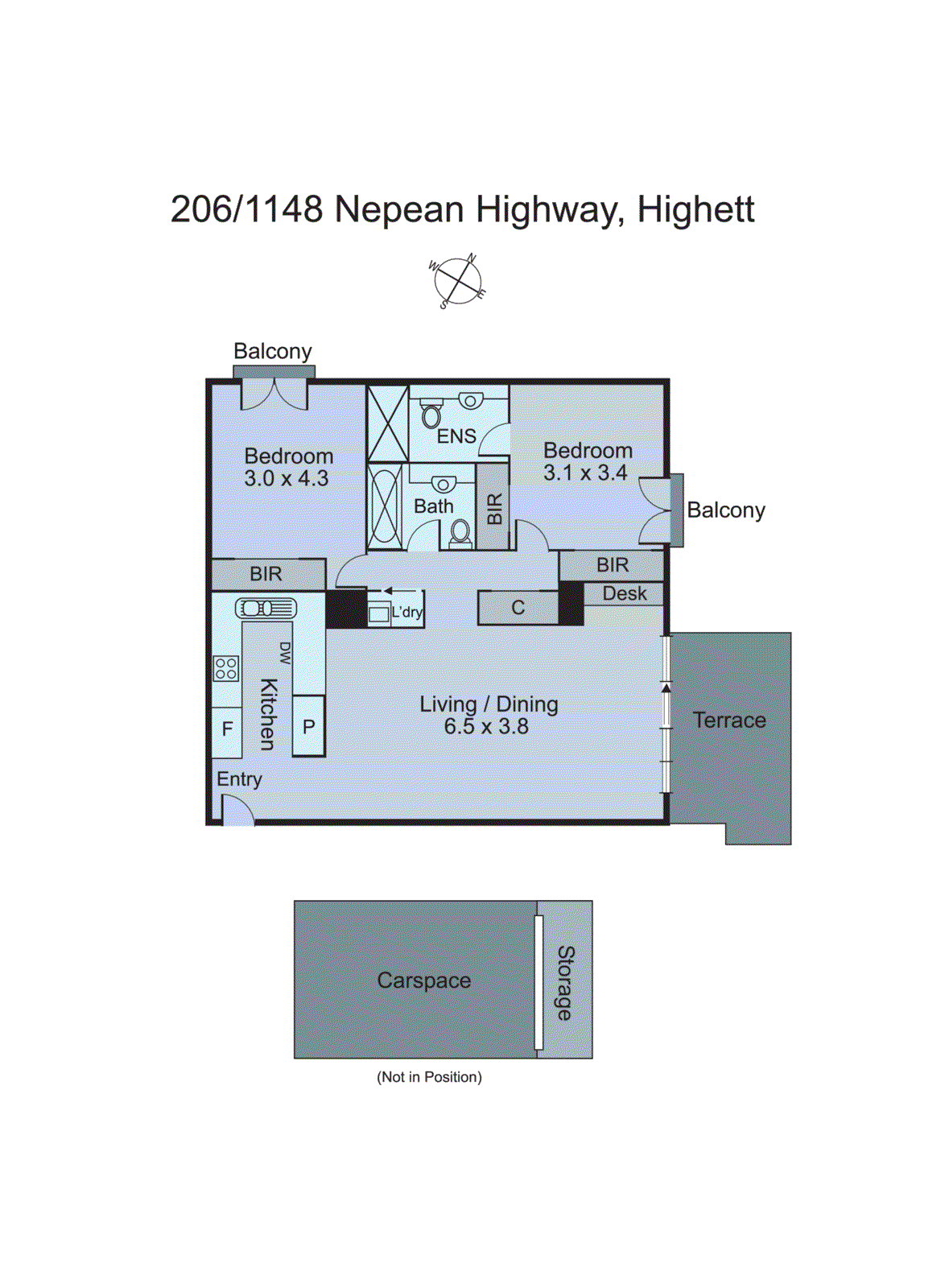 206/1148 Nepean Highway, Highett VIC 3190 - Floorplan