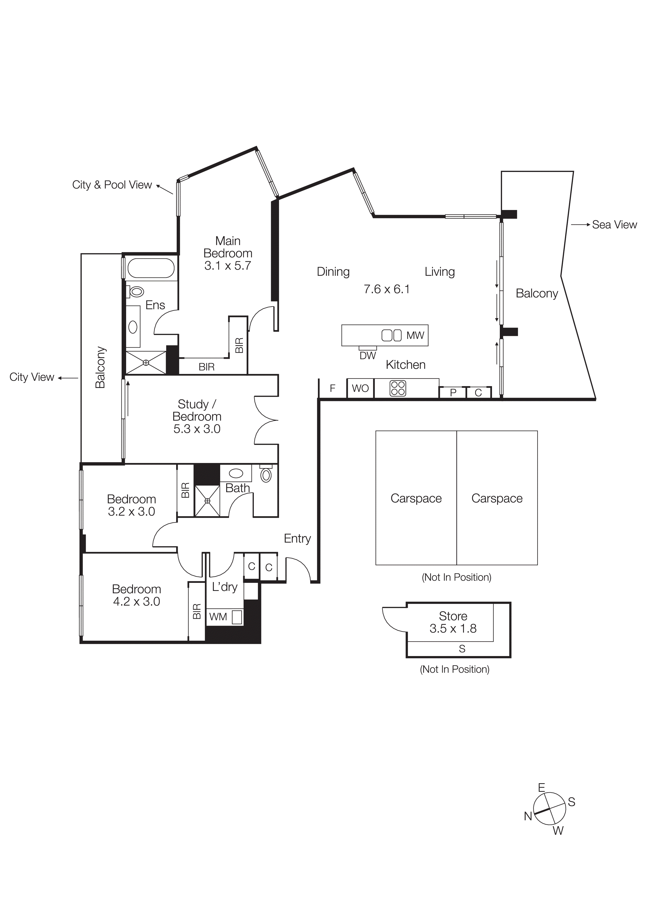 206/155 Beach Street, Port Melbourne VIC 3207 - Floorplan