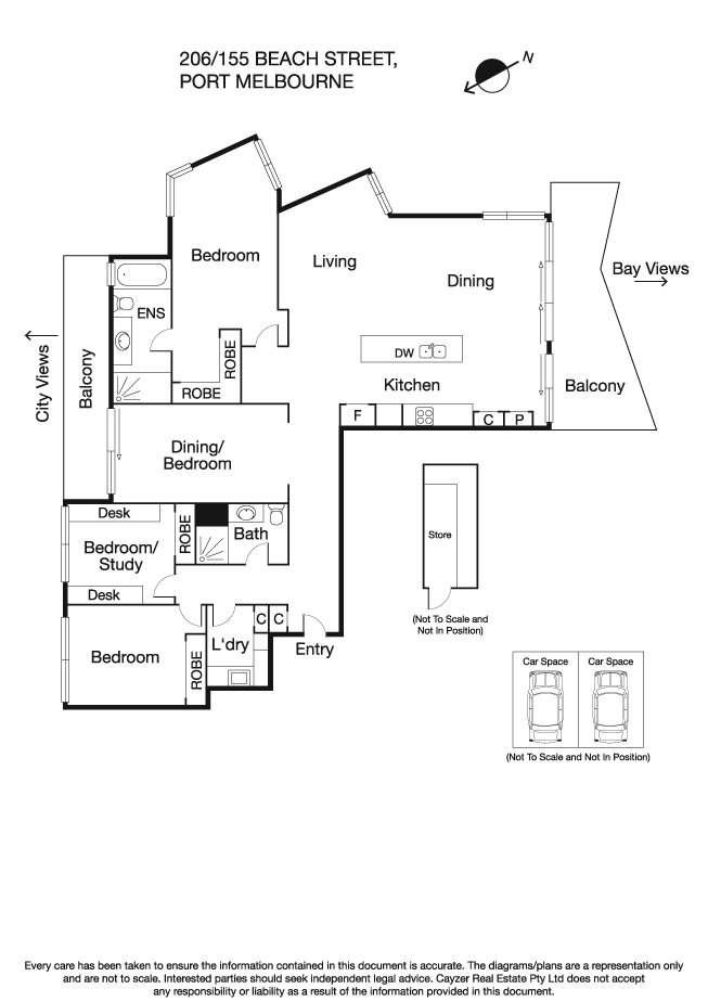 206/155 Beach Street, PORT MELBOURNE VIC 3207 - Floorplan