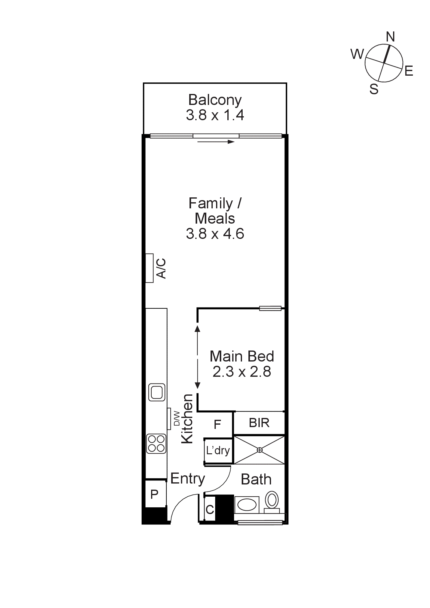 206/22 Chatham Street, Prahran VIC 3181 - Floorplan