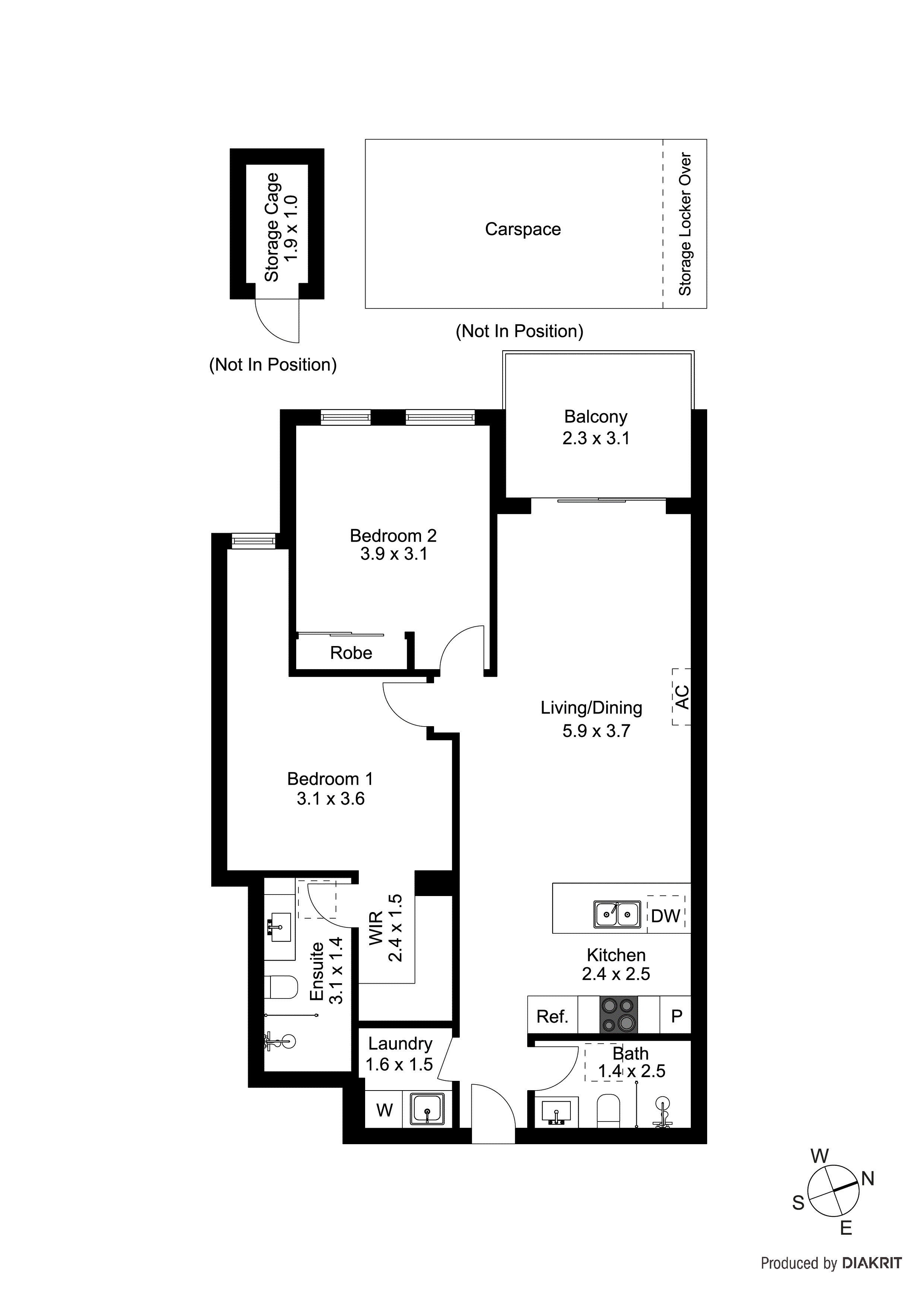 206/25 Rothschild Street, Glen Huntly VIC 3163 - Floorplan
