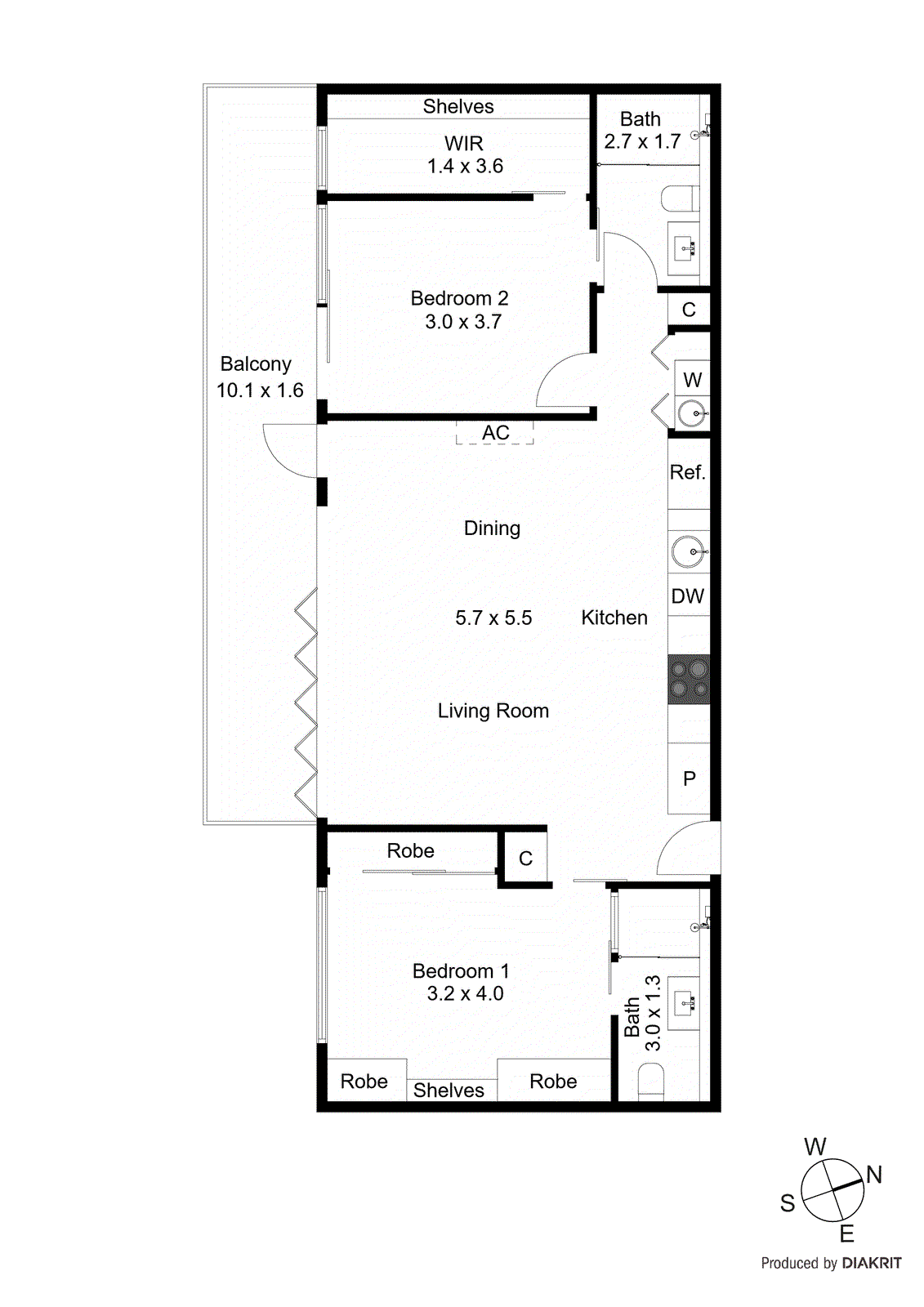 206/4 Fernhill Road, Sandringham VIC 3191 - Floorplan