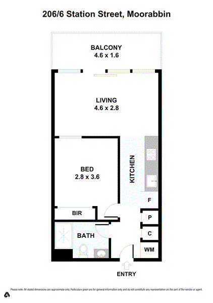 206/6 Station Street, Moorabbin VIC 3189 - Floorplan