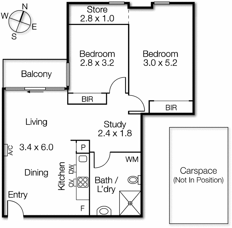 206B/25 Pickles Street, Port Melbourne VIC 3207 - Floorplan