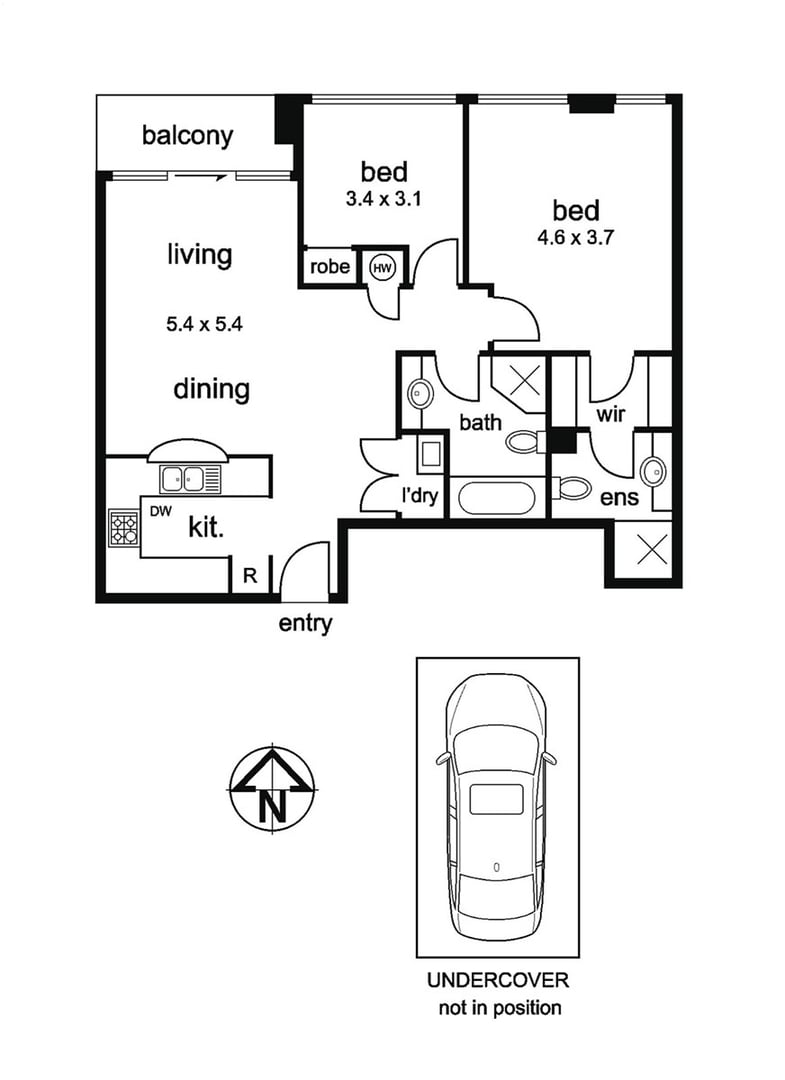 207/15 Queens Road, Melbourne VIC 3004 - Floorplan