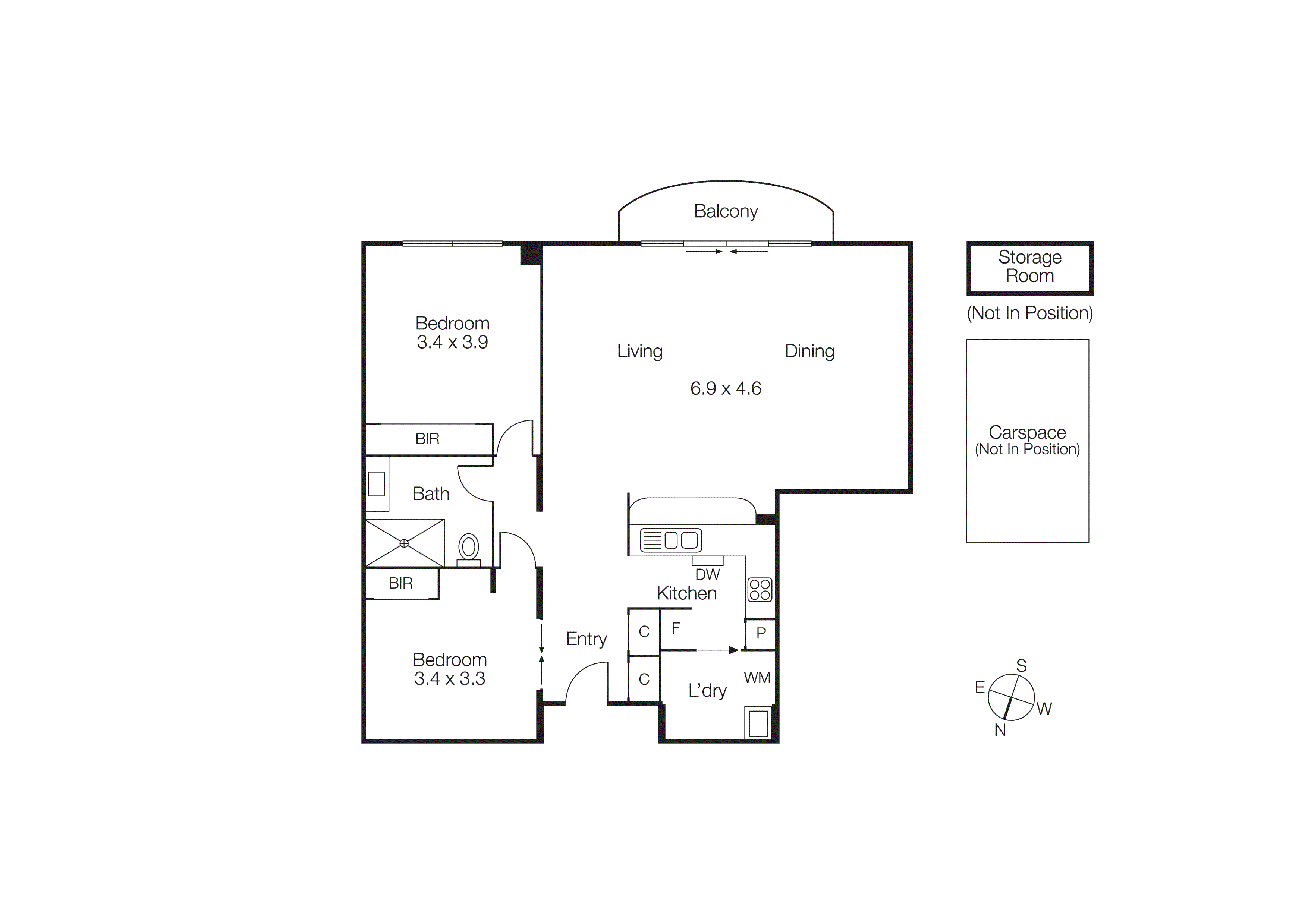 207/26 Queens Road, Melbourne VIC 3004 - Floorplan