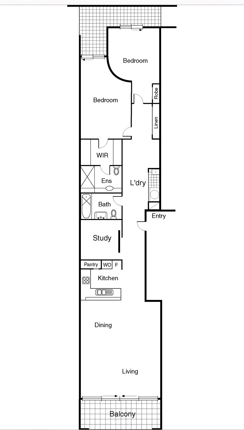 207/55 Beach Street, PORT MELBOURNE VIC 3207 - Floorplan