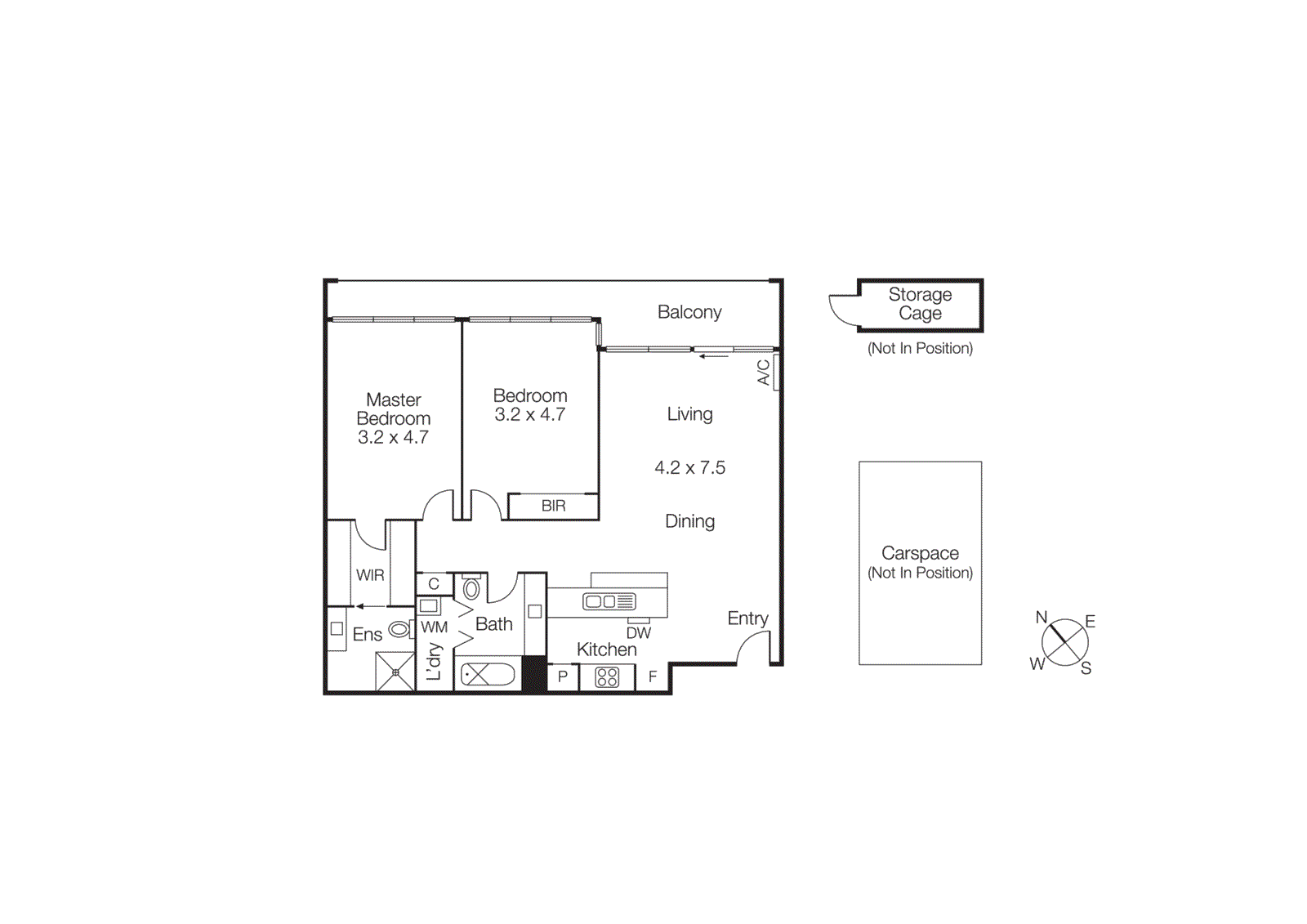 208G/93 Dow Street, Port Melbourne VIC 3207 - Floorplan