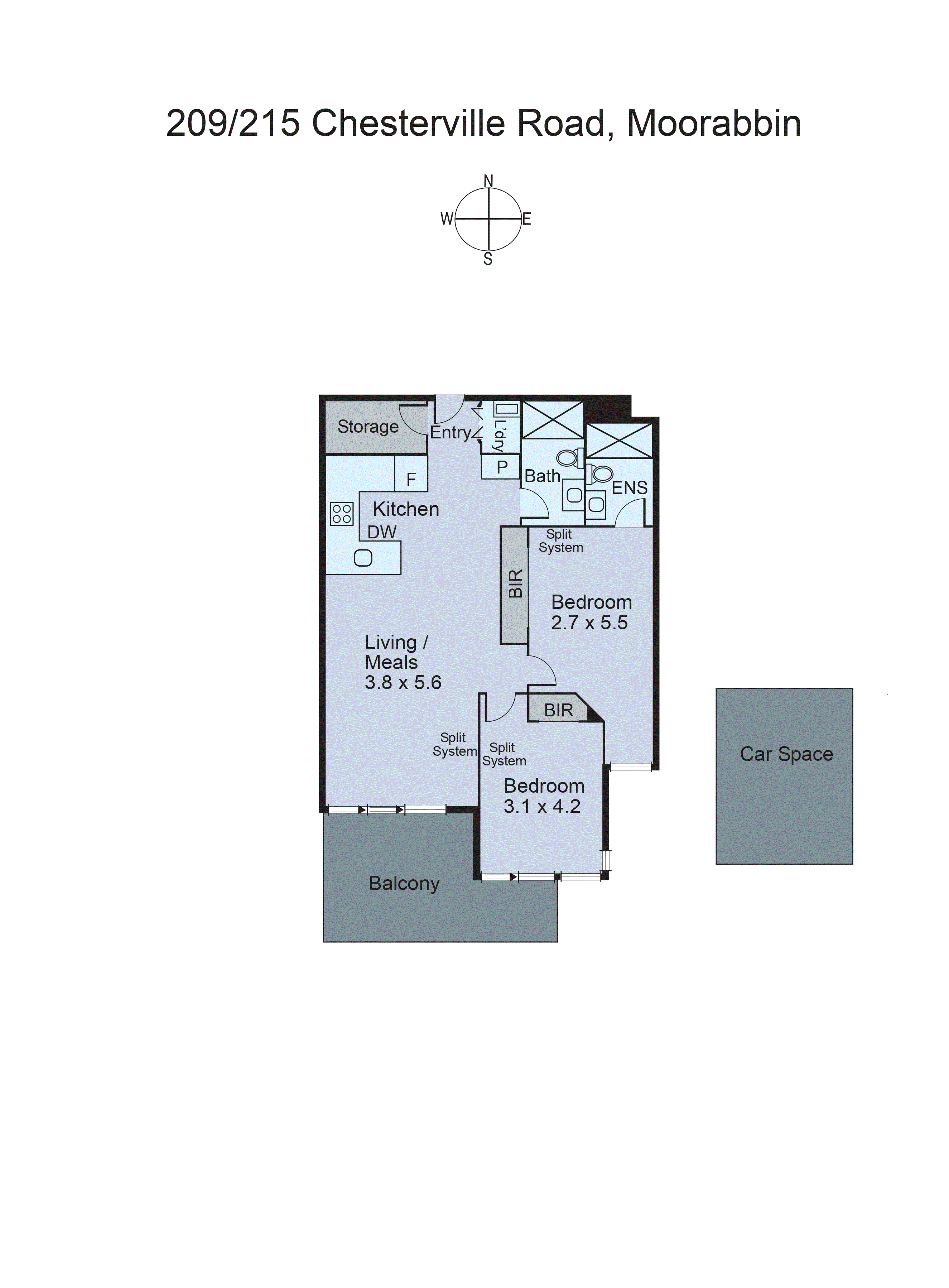 209/215 Chesterville Road, Moorabbin VIC 3189 - Floorplan