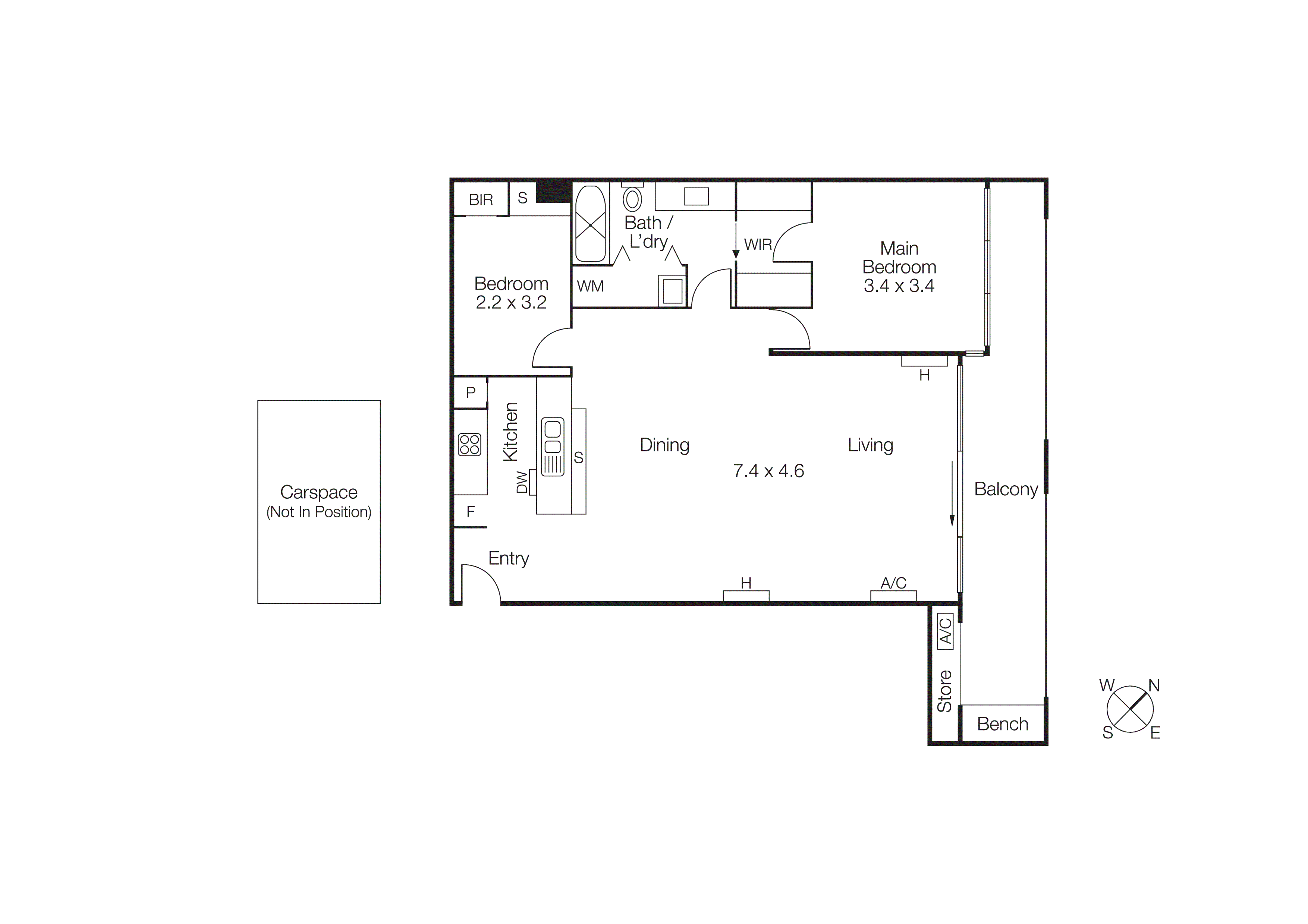 209G/93 Dow Street, Port Melbourne VIC 3207 - Floorplan