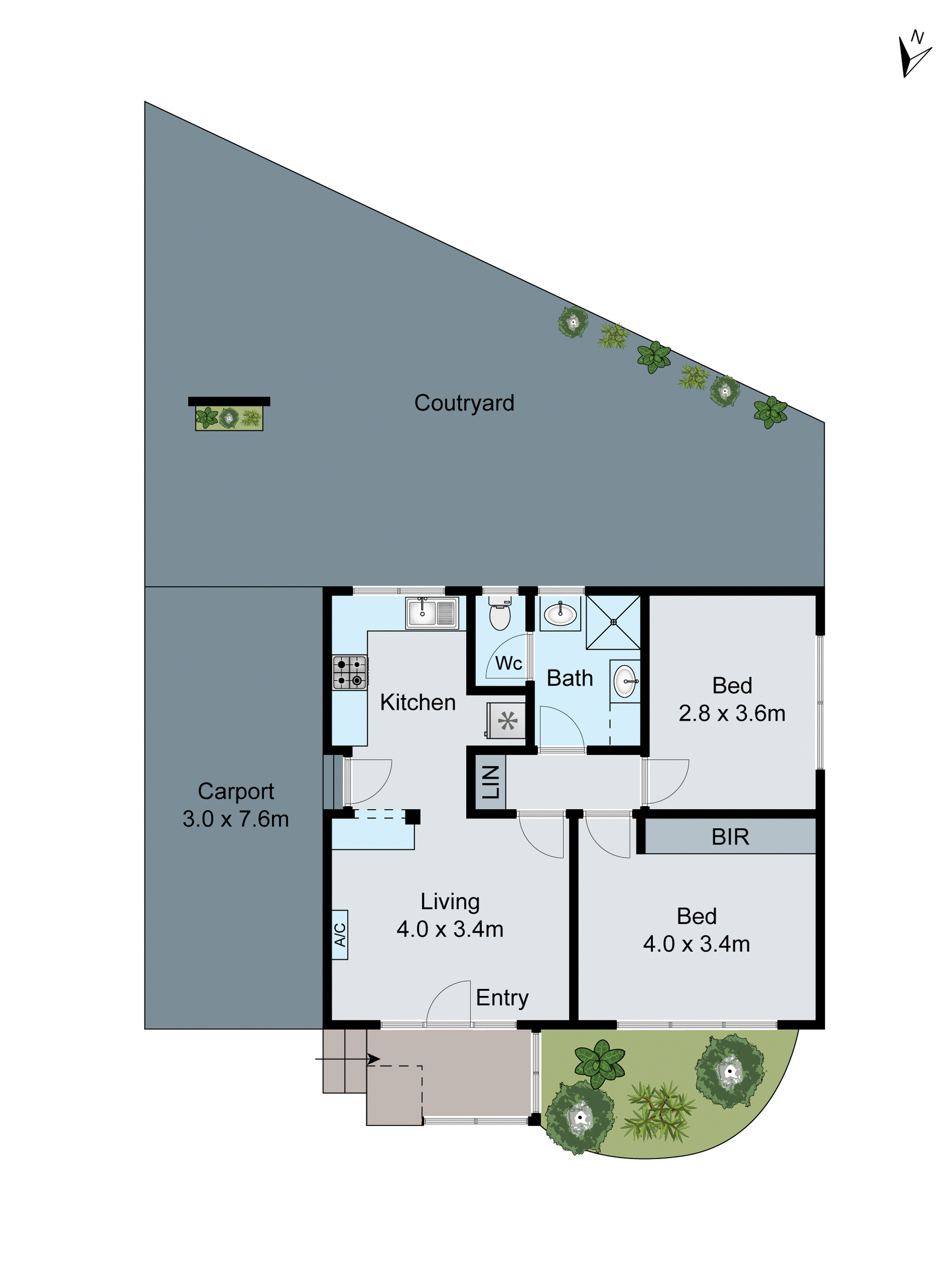 2/1-4 Howe Court, Geelong West VIC 3218 - Floorplan