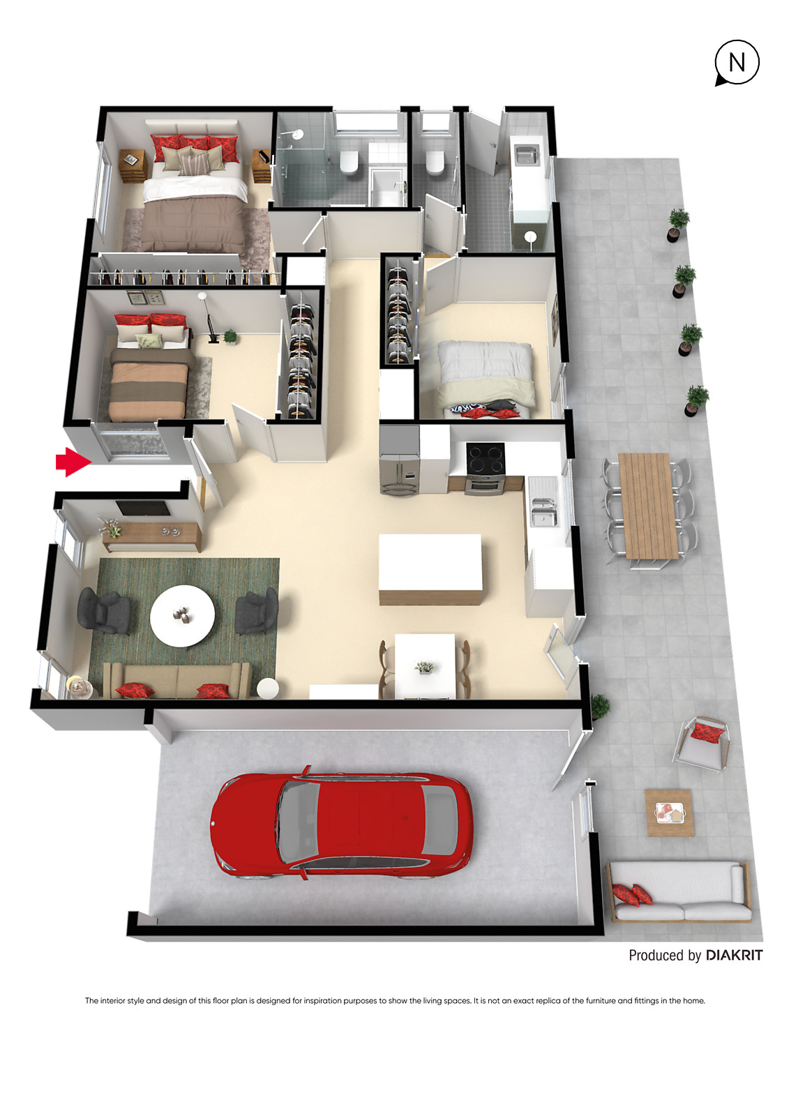 2/1 Baker Avenue, Edithvale VIC 3196 - Floorplan