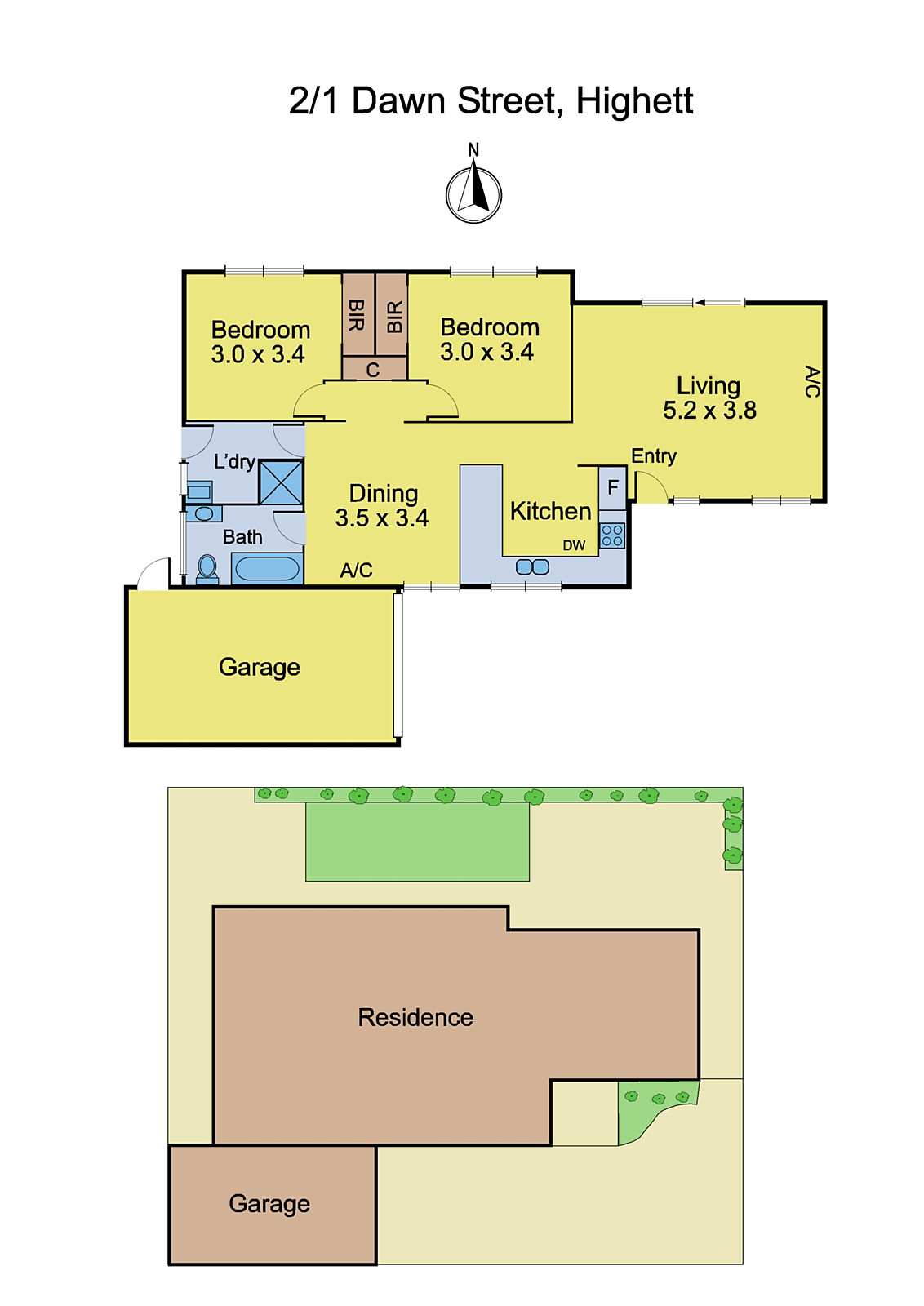 2/1 Dawn Street, Highett VIC 3190 - Floorplan