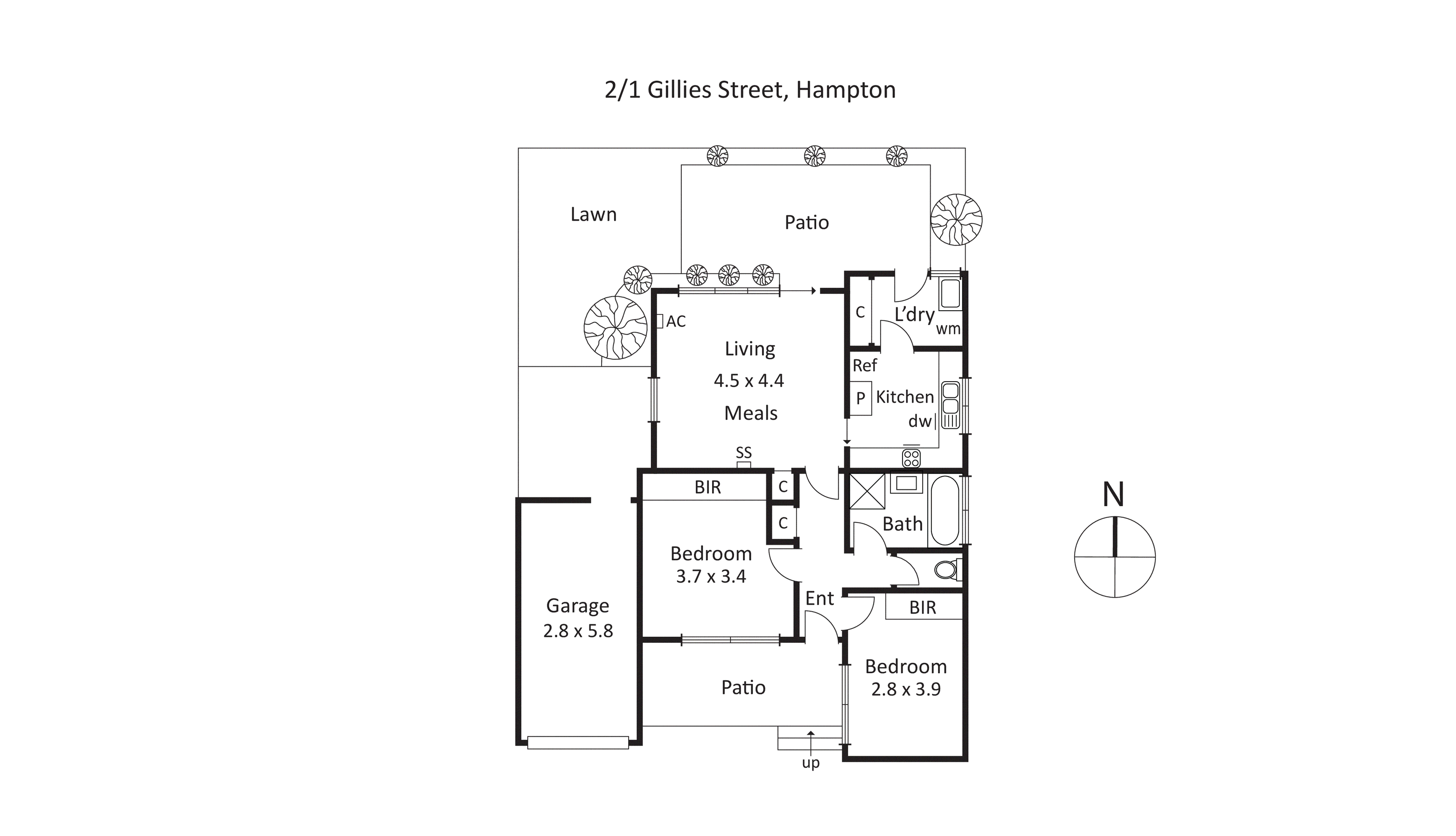 2/1 Gillies Street, Hampton VIC 3188 - Floorplan
