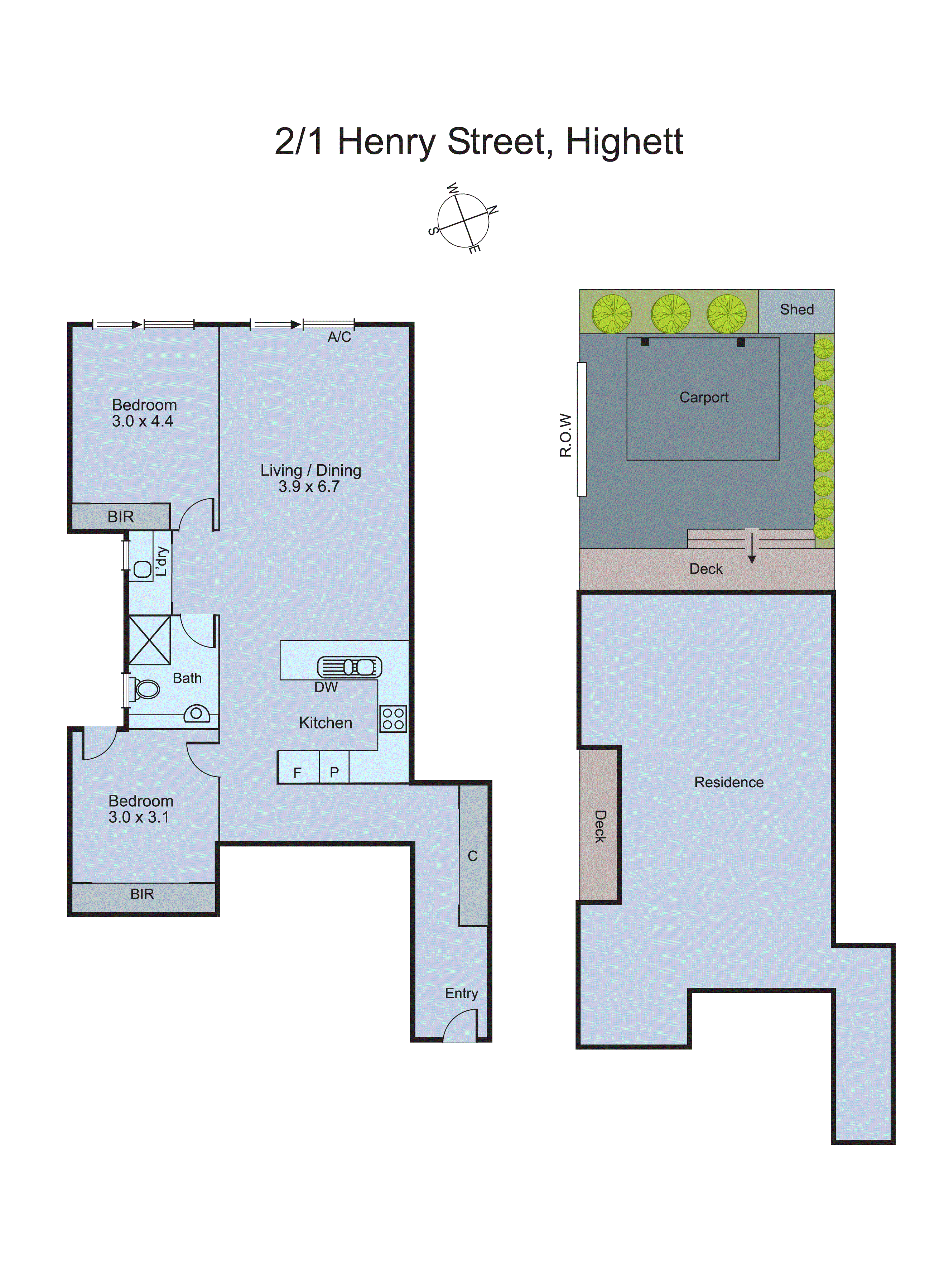 2/1 Henry Street, Highett VIC 3190 - Floorplan