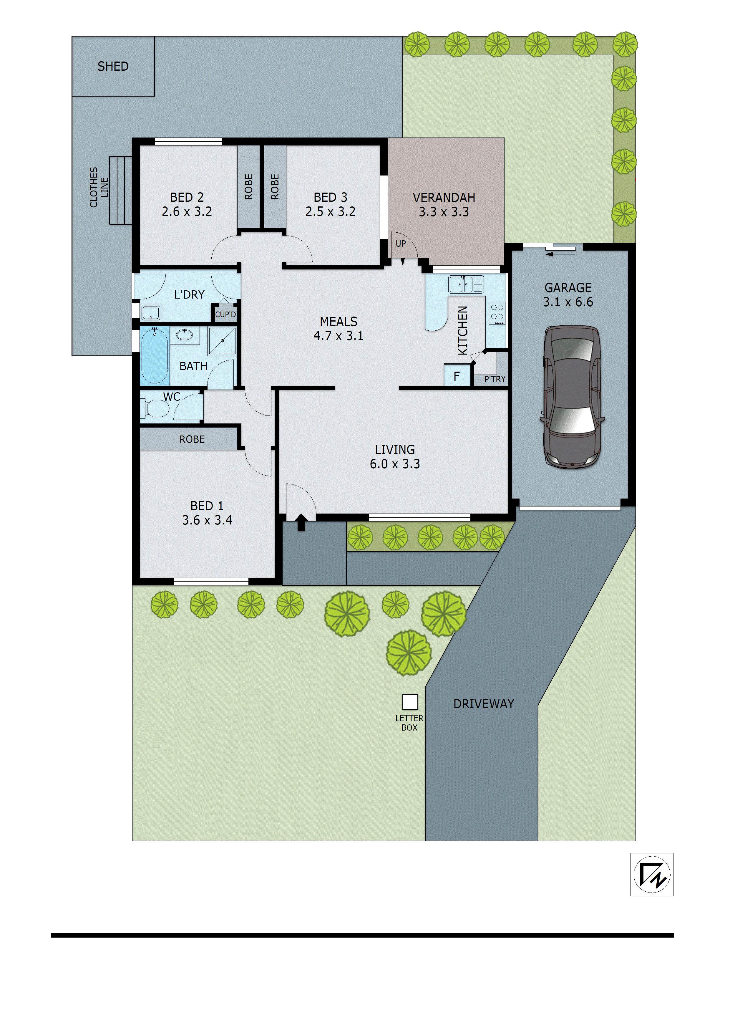 2/1 Jacinta Court, Aspendale Gardens VIC 3195 - Floorplan