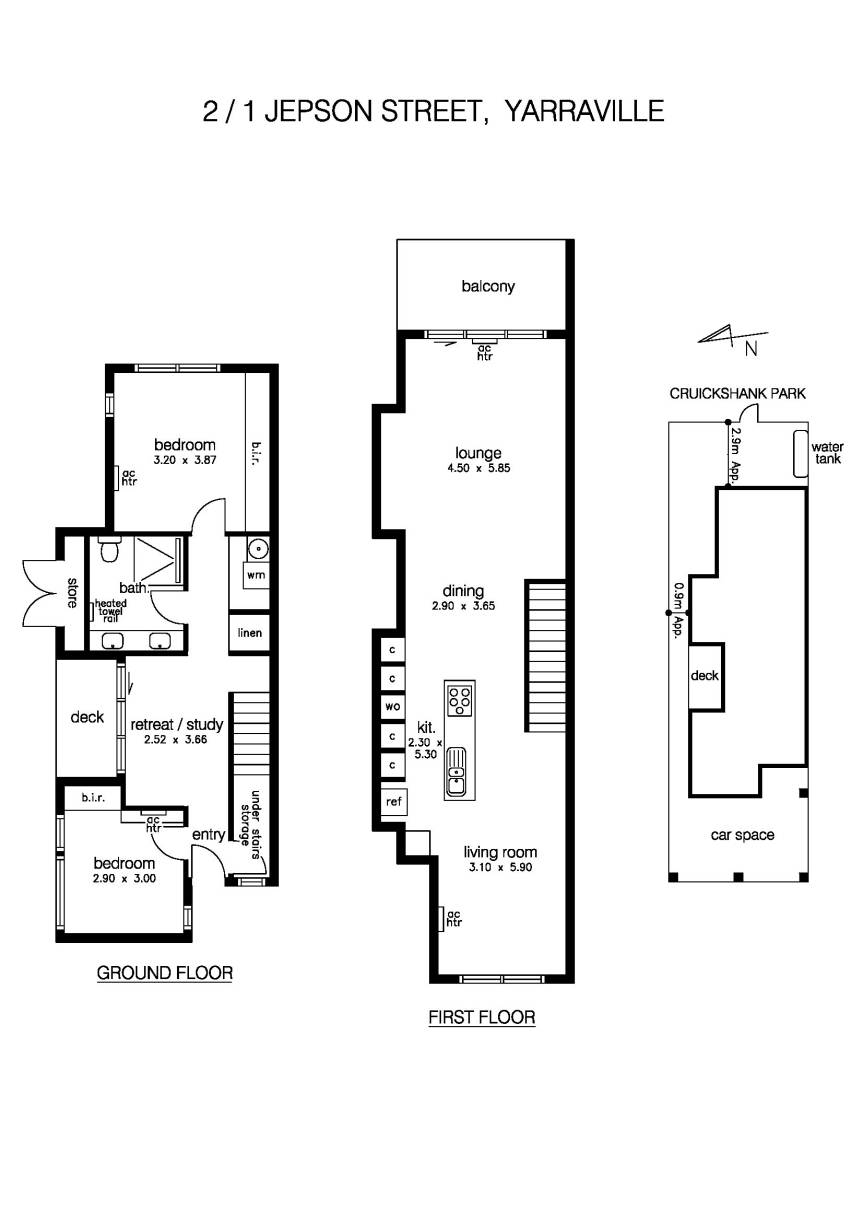 2/1 Jepson Street, YARRAVILLE VIC 3013 - Floorplan