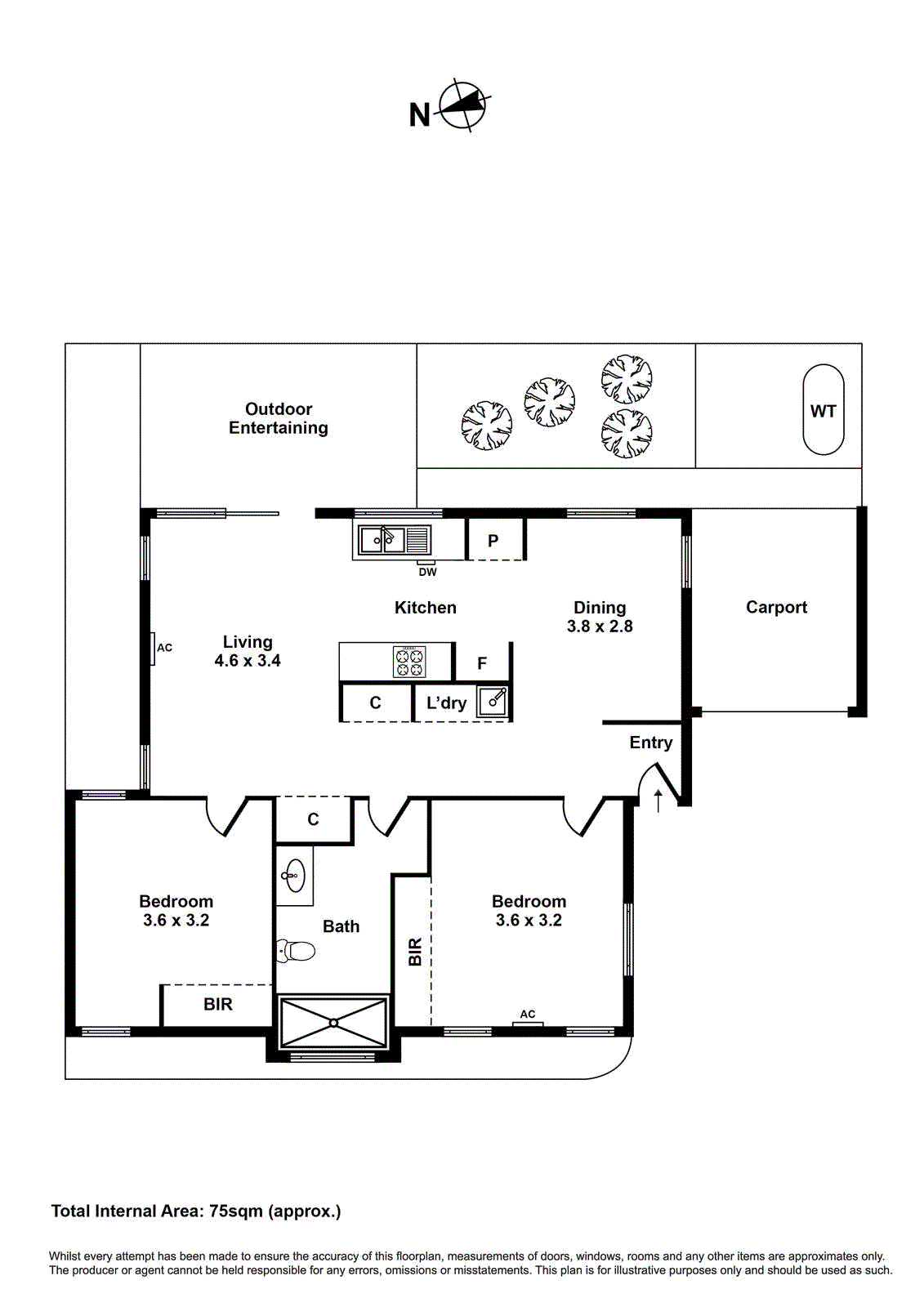 2/1 Merlyn Street, Maribyrnong VIC 3032 - Floorplan