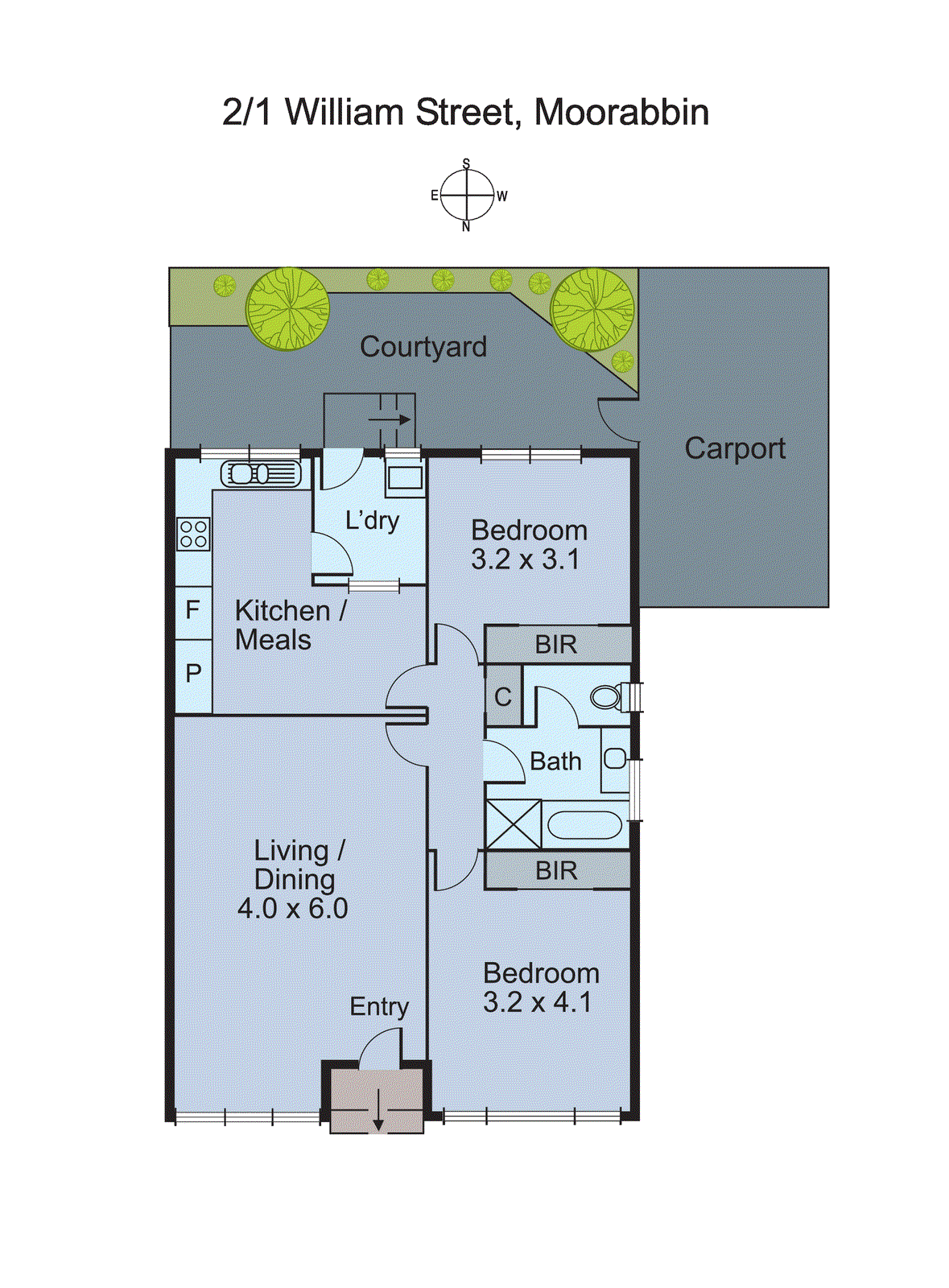 2/1 William Street, Moorabbin VIC 3189 - Floorplan