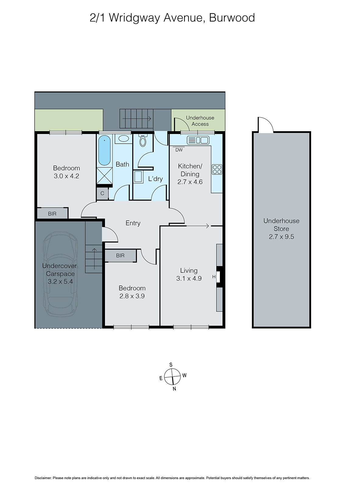 2/1 Wridgway Avenue, Burwood VIC 3125 - Floorplan