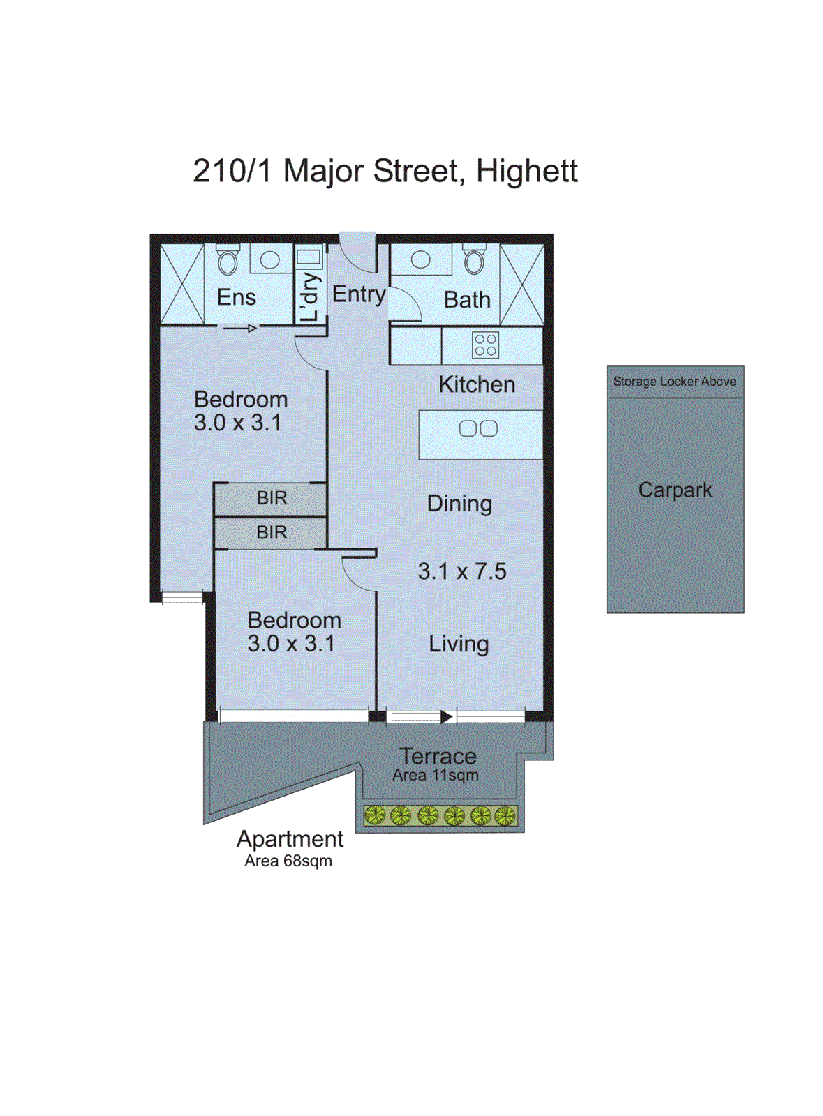 210/1 Major Street, Highett VIC 3190 - Floorplan