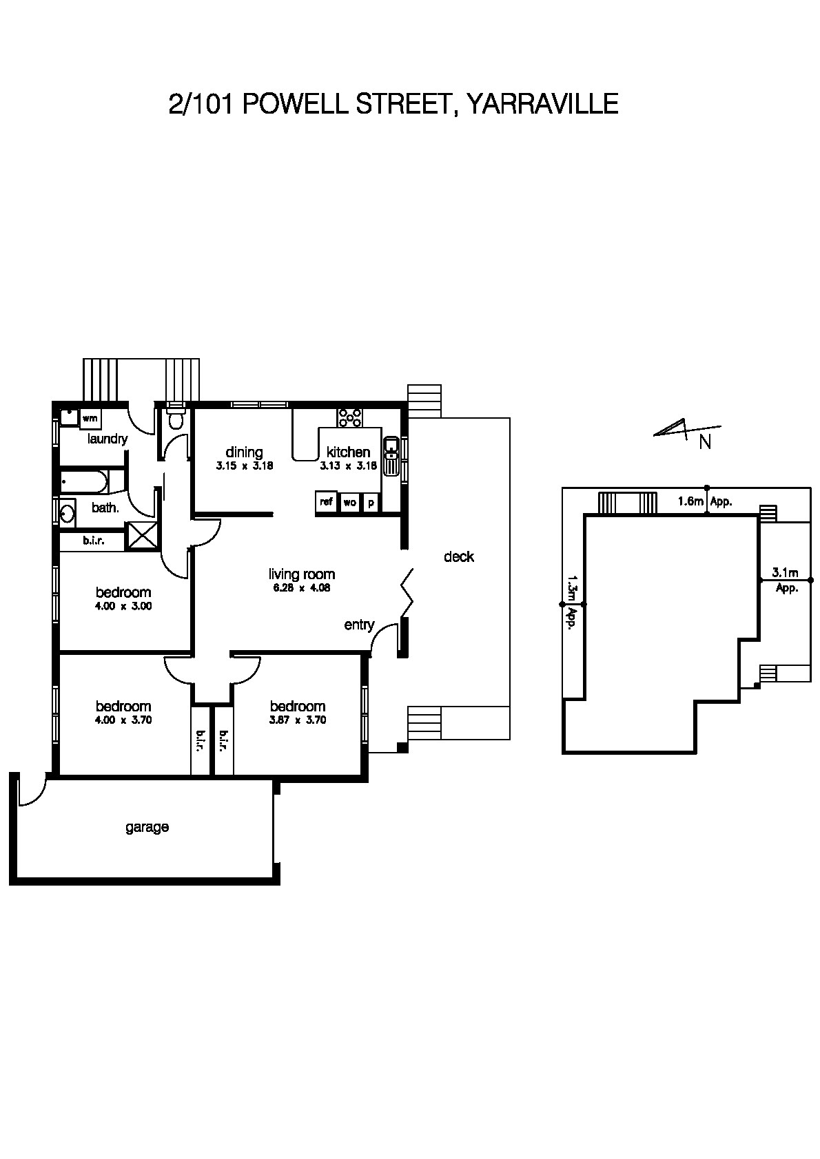 2/101 Powell Street, YARRAVILLE VIC 3013 - Floorplan