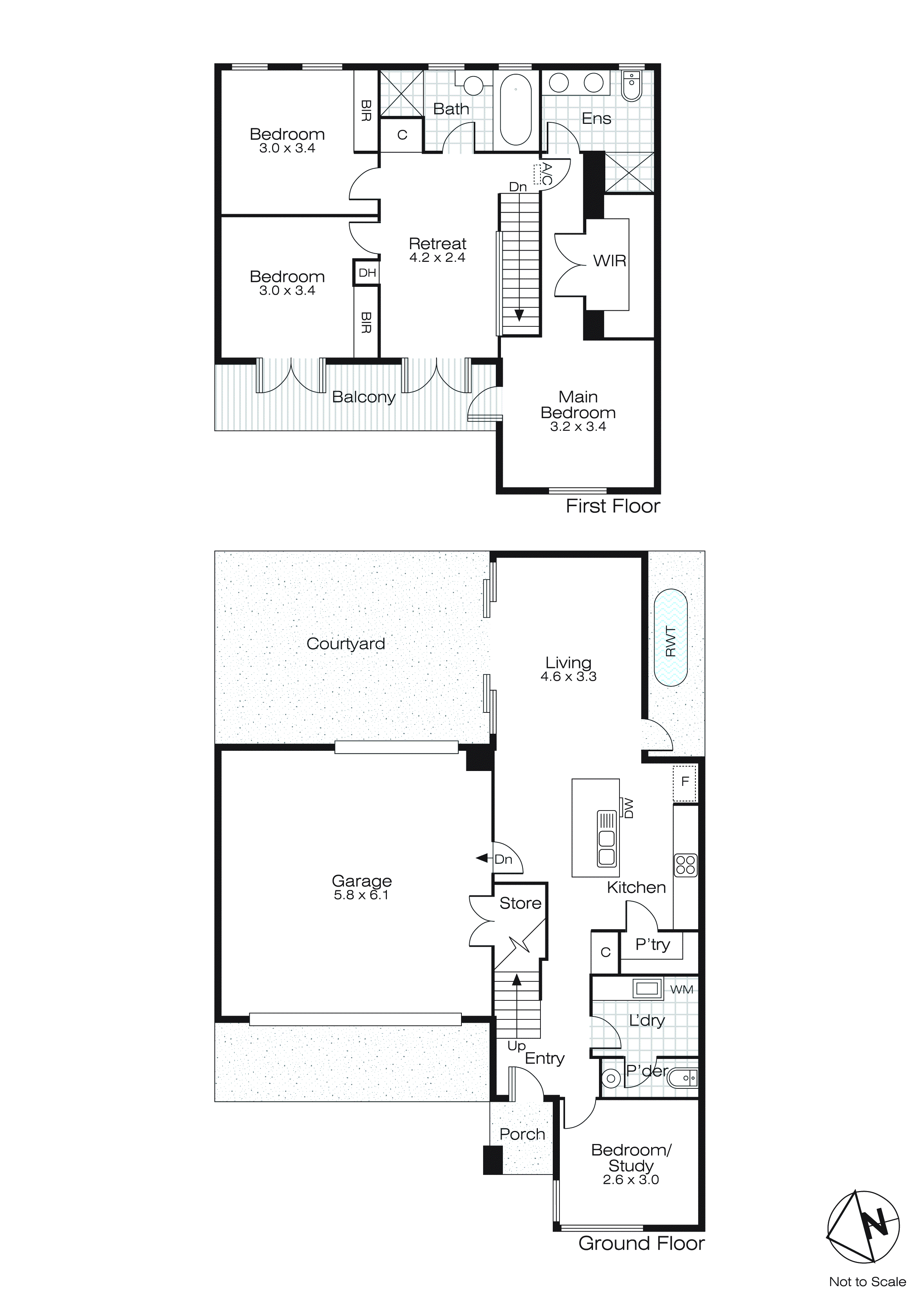 2/1015A Gregory Street, Lake Wendouree VIC 3350 - Floorplan