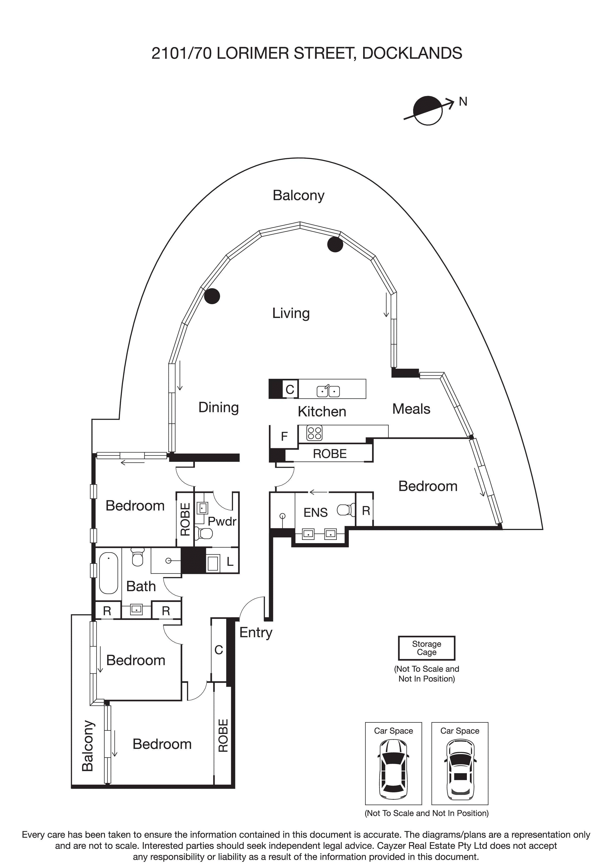 2101/70 Lorimer Street, DOCKLANDS VIC 3008 - Floorplan
