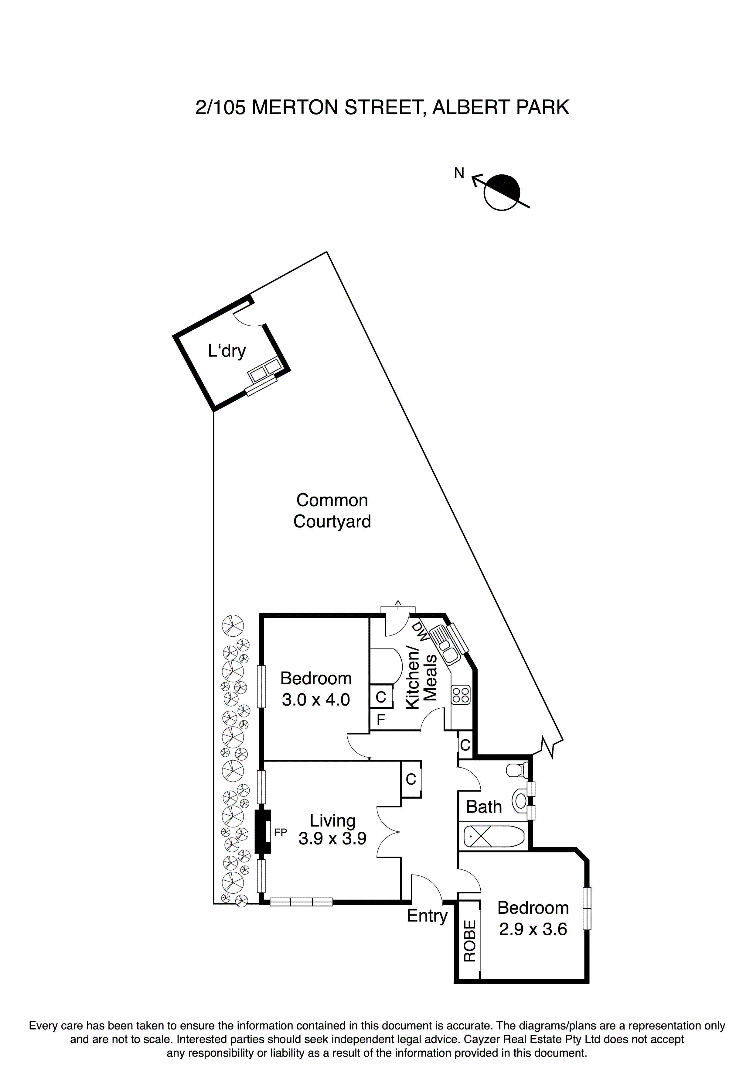 2/105 Merton Street, ALBERT PARK VIC 3206 - Floorplan