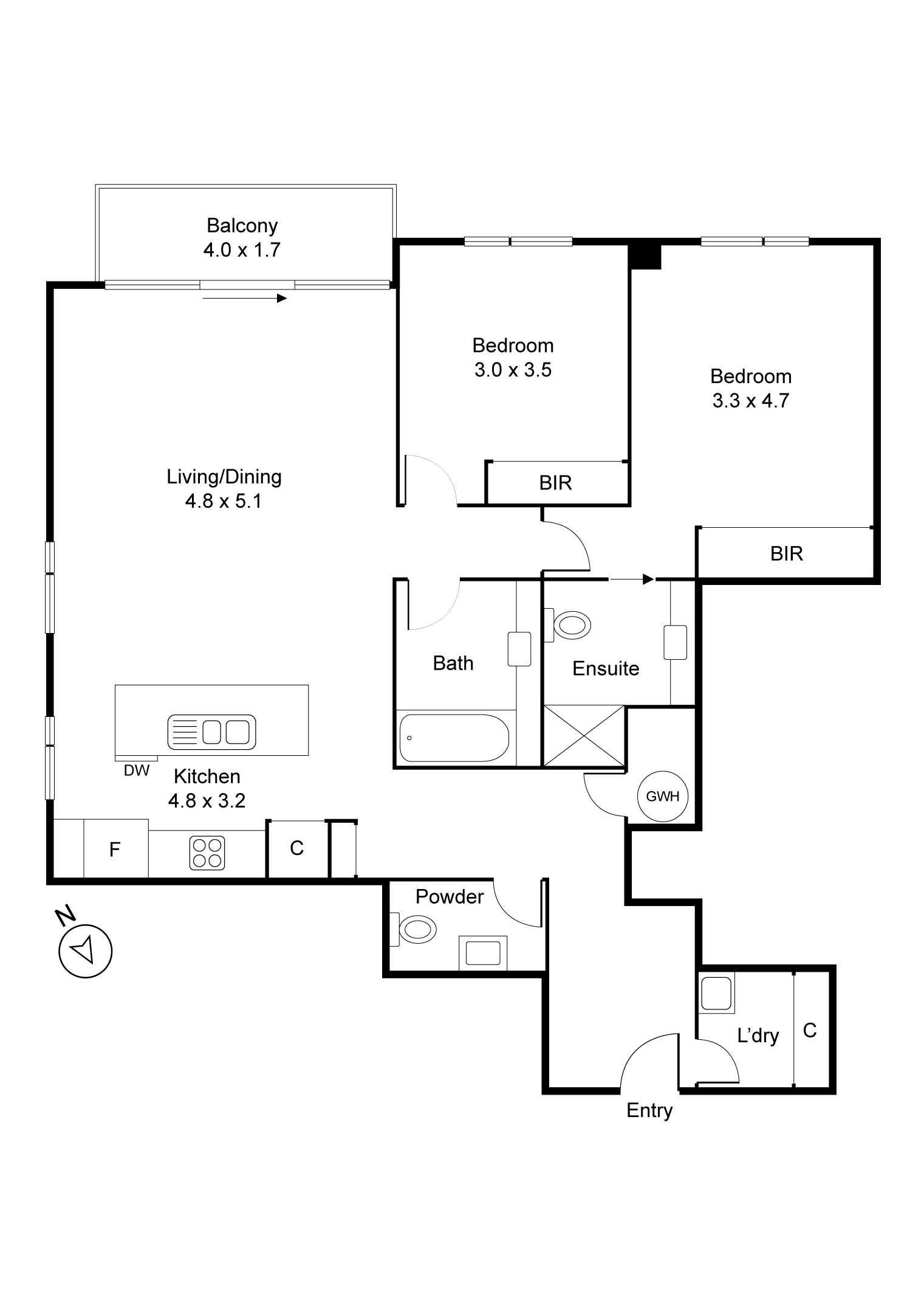 2108/80 Clarendon Street, SOUTHBANK VIC 3006 - Floorplan