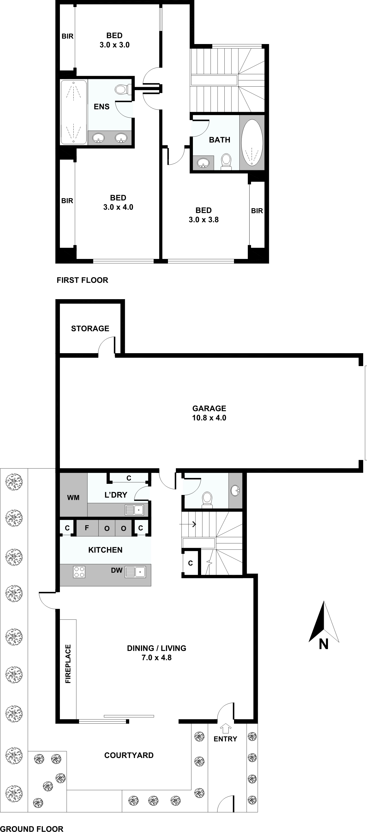 2/11 Mowbray Street, HAWTHORN EAST VIC 3123 - Floorplan