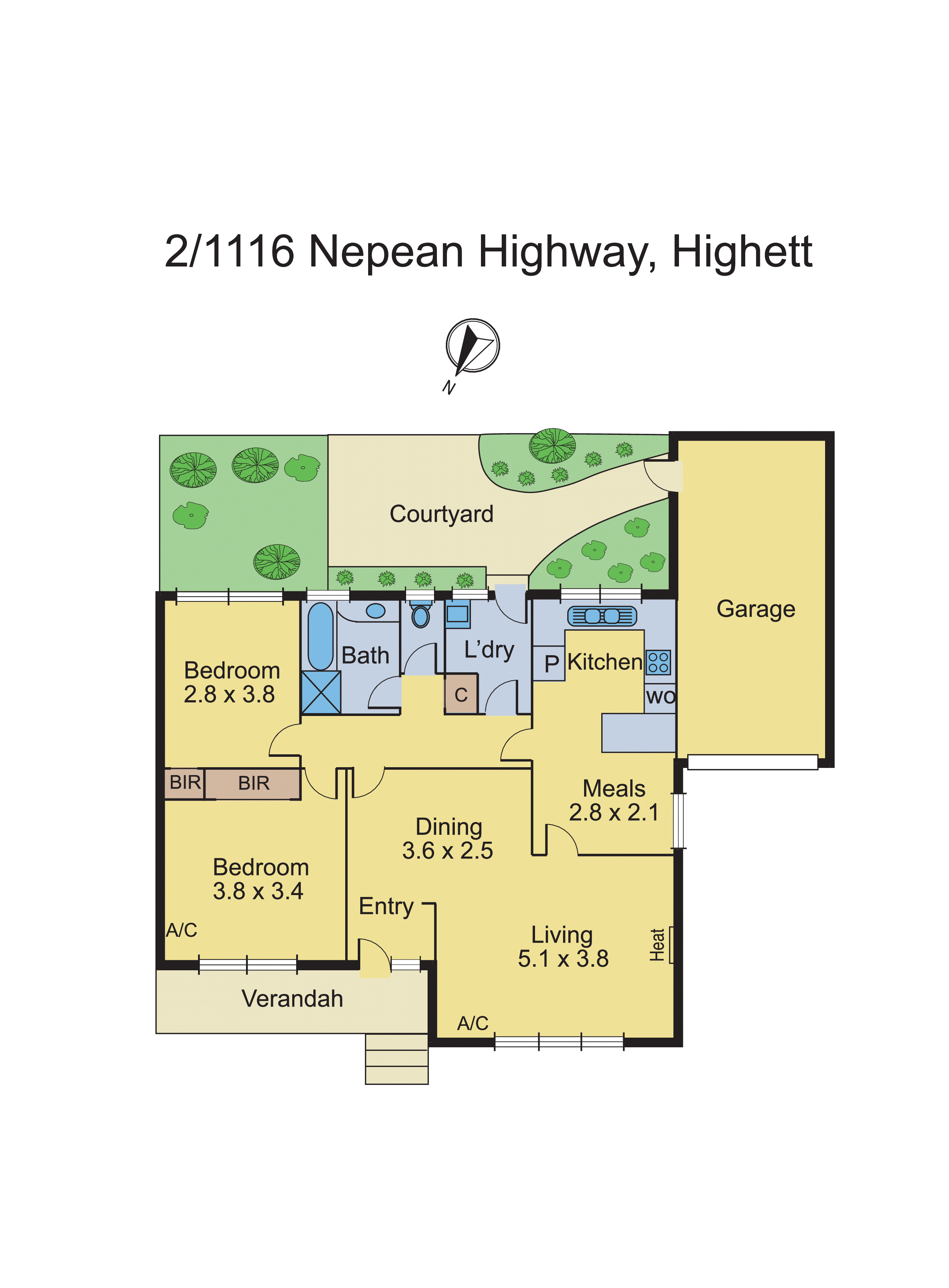 2/1116 Nepean Highway, Highett VIC 3190 - Floorplan