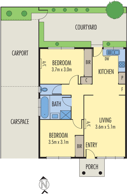 2/115 Warrigal Road, Hughesdale VIC 3166 - Floorplan