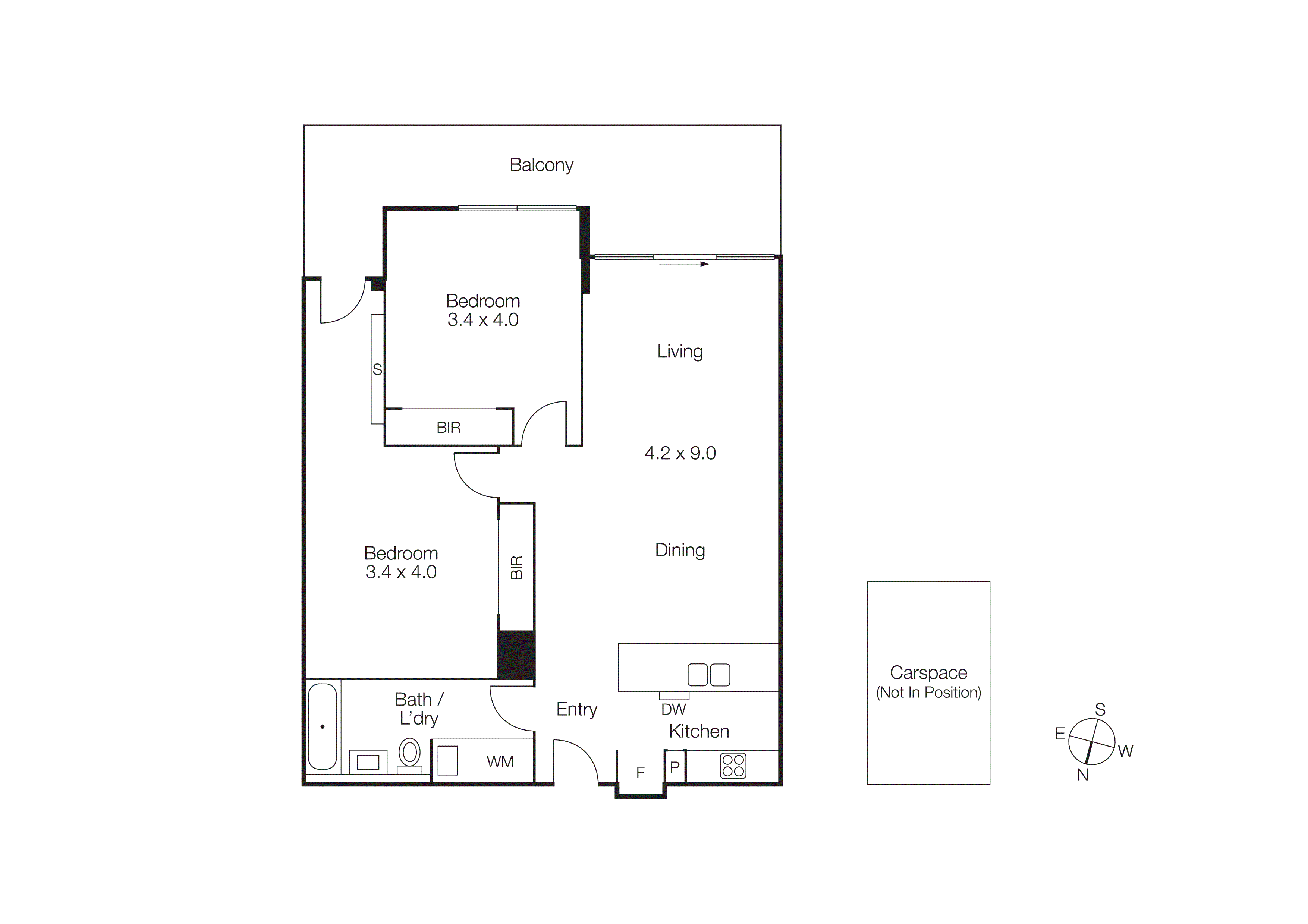 211/55 Queens Road, Melbourne VIC 3004 - Floorplan