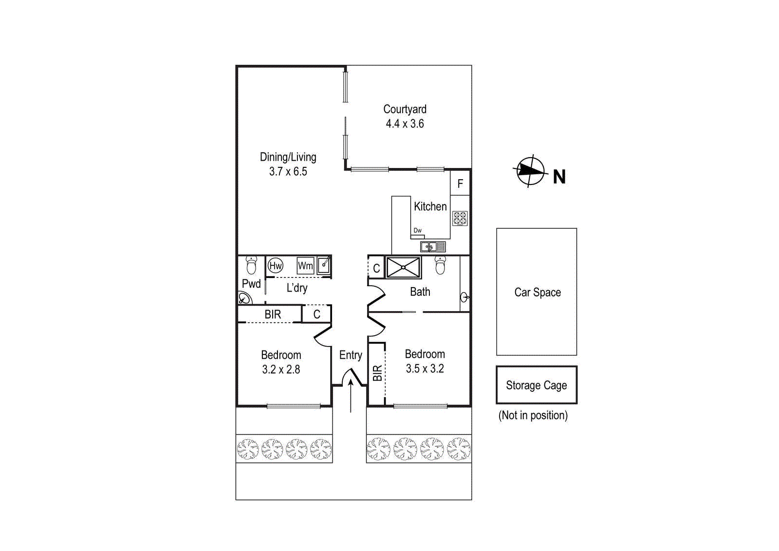 2/119 McDonald Street, Mordialloc VIC 3195 - Floorplan