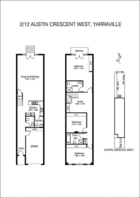 2/12 Austin Crescent West, YARRAVILLE VIC 3013 - Floorplan