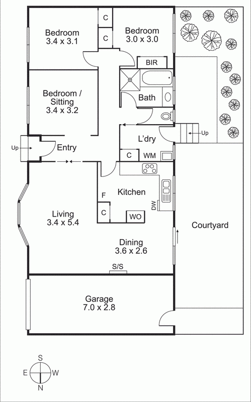 2/12 Central Avenue, BLACK ROCK VIC 3193 - Floorplan