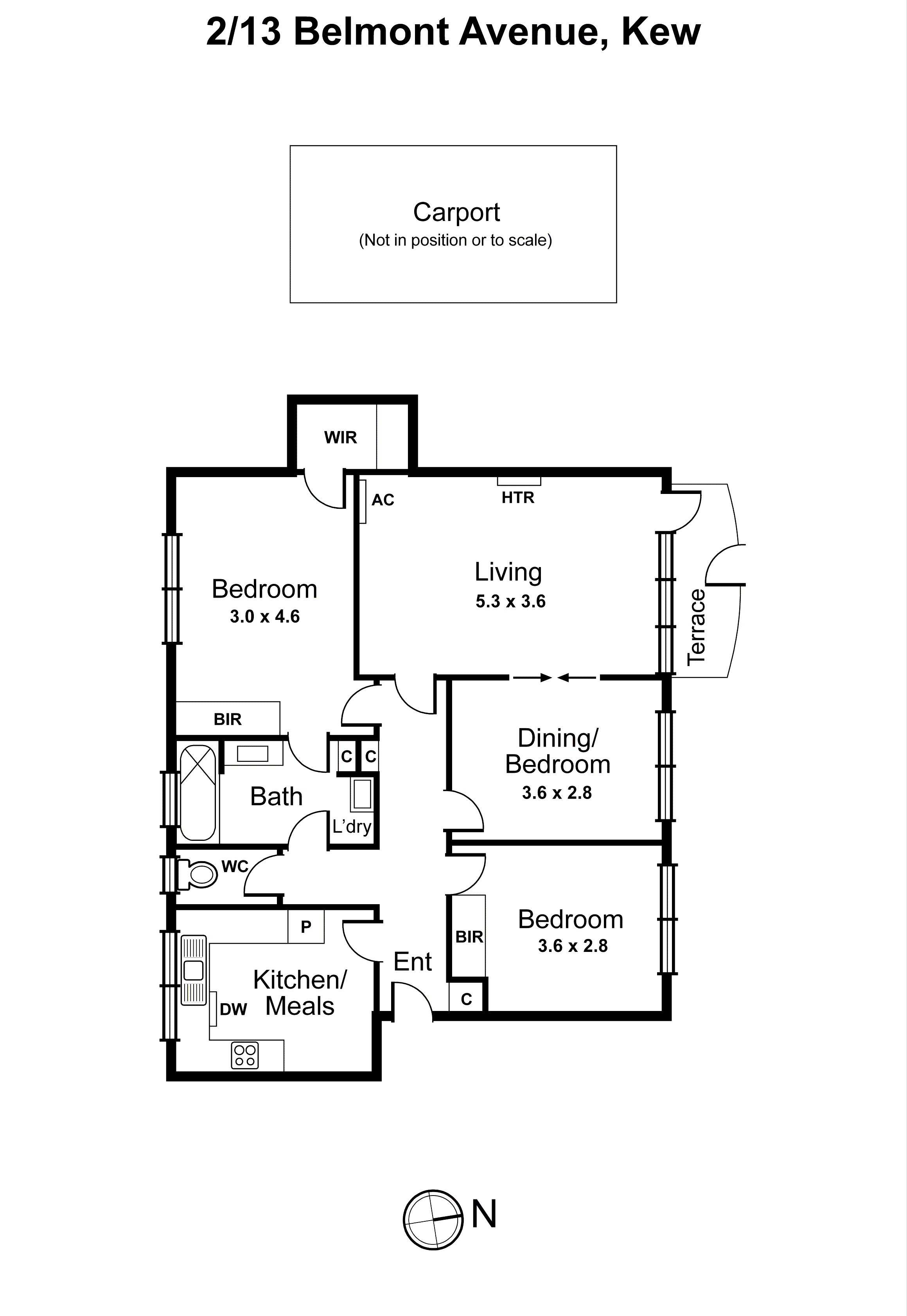 2/13 Belmont Avenue, Kew VIC 3101 - Floorplan