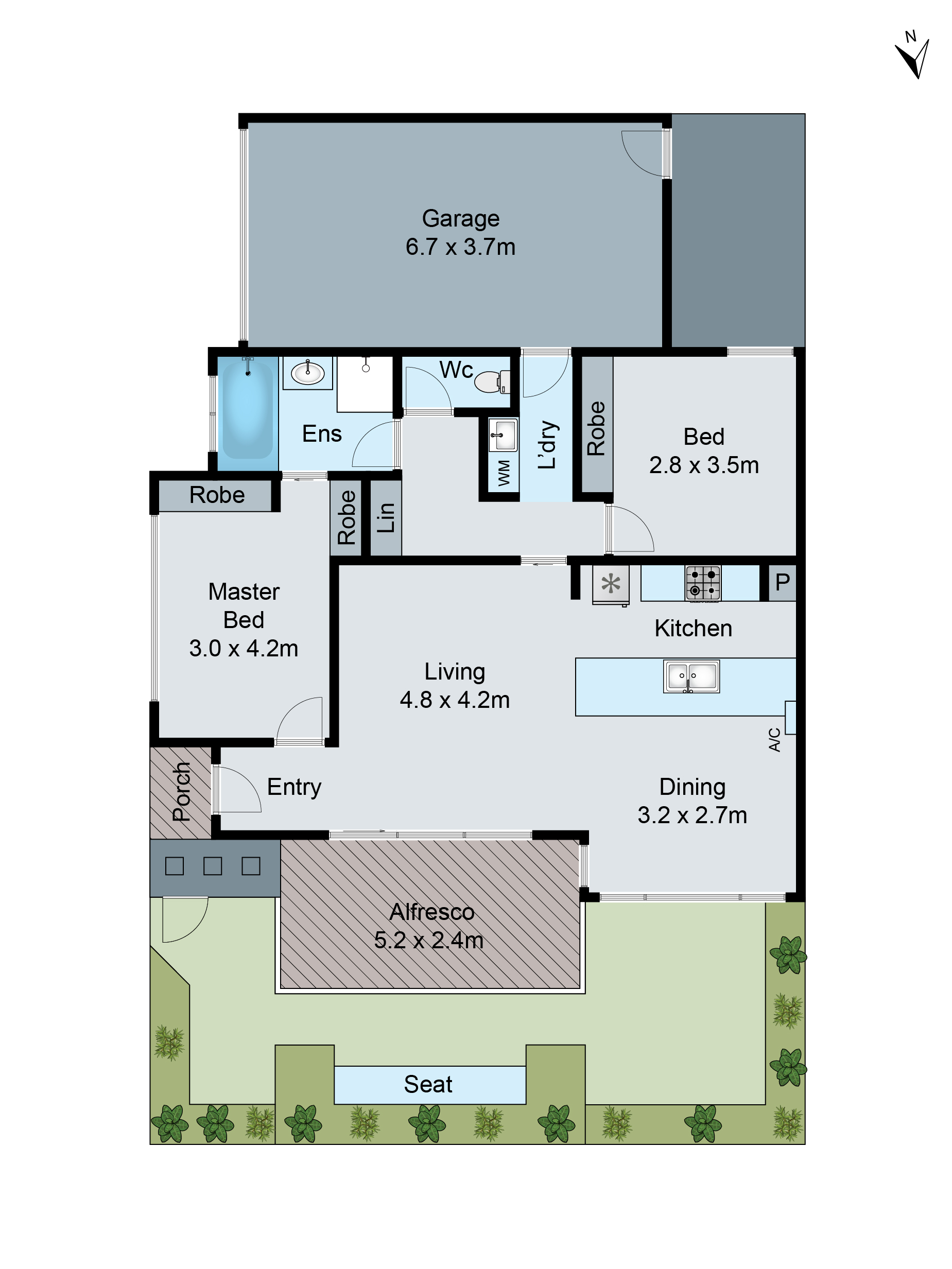 2/13 Fraser Street, HERNE HILL VIC 3218 - Floorplan
