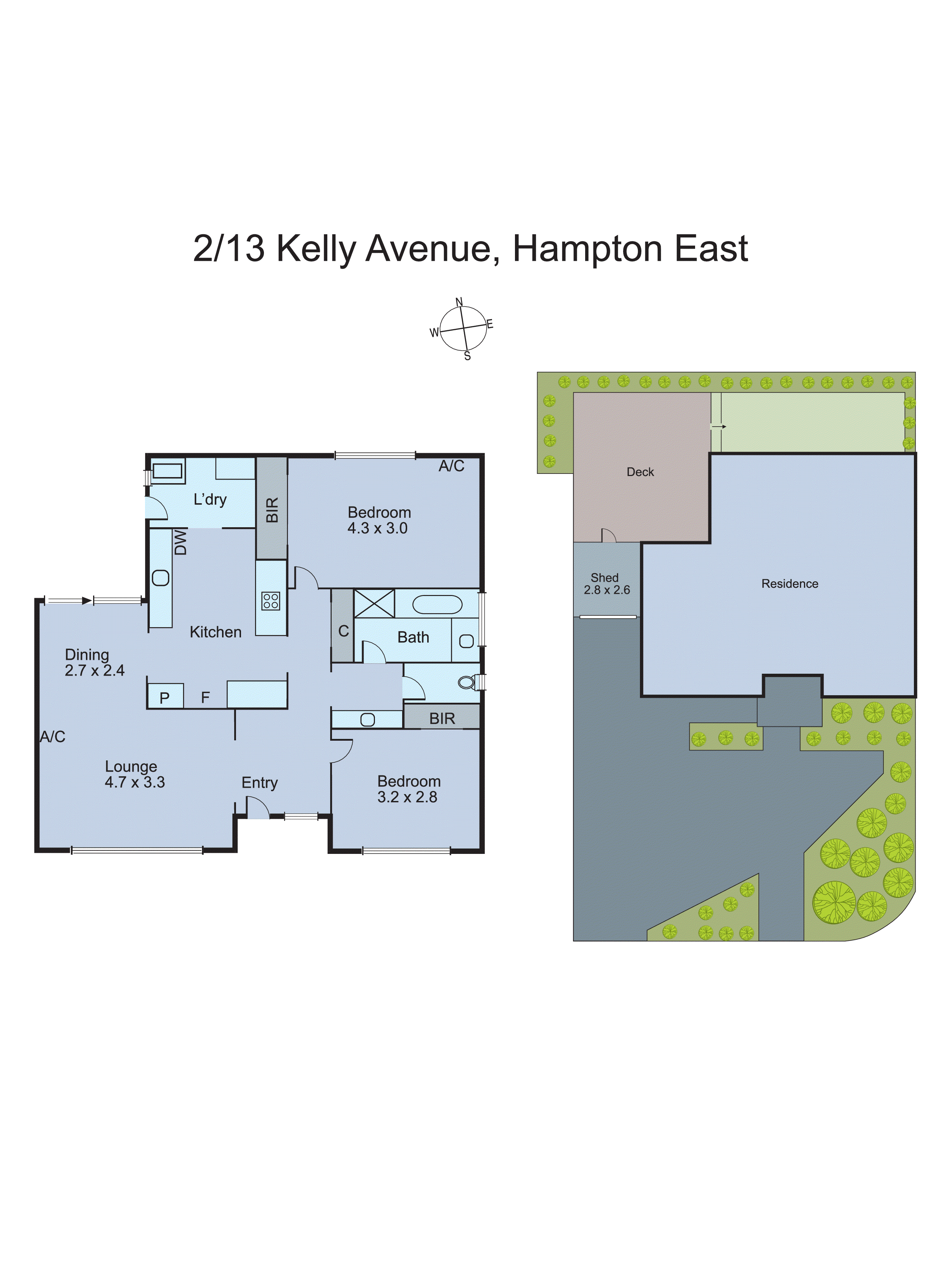 2/13 Kelly Avenue, Hampton East VIC 3188 - Floorplan