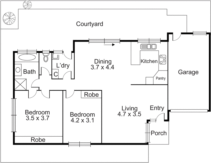 2/13 Margaretta Street, Bentleigh East VIC 3165 - Floorplan