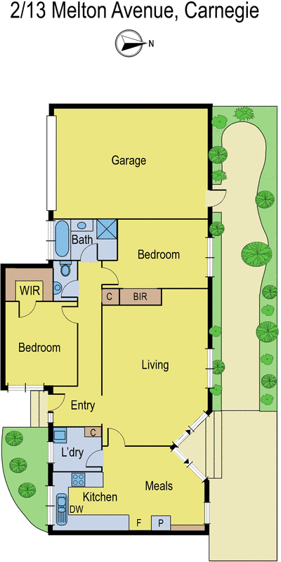 2/13 Melton Avenue, Carnegie VIC 3163 - Floorplan