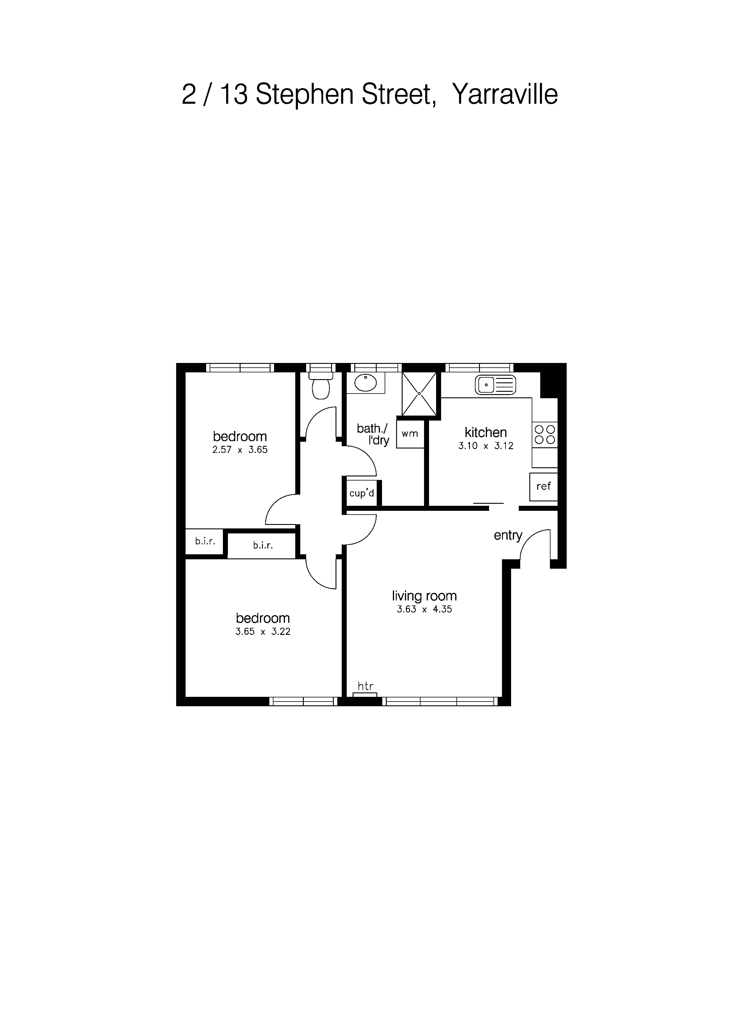 2/13 Stephen Street, YARRAVILLE VIC 3013 - Floorplan
