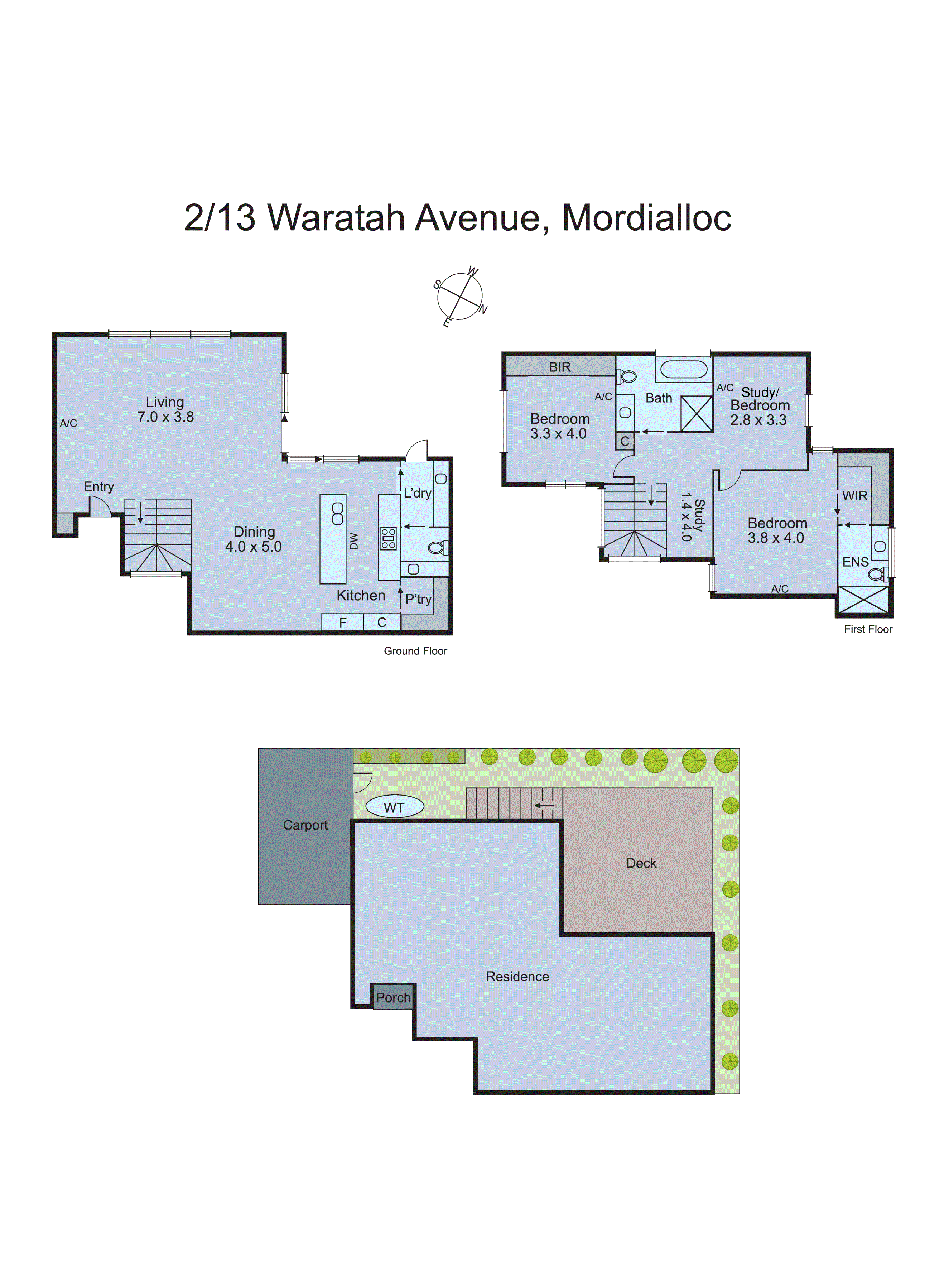 2/13 Waratah Avenue, Mordialloc VIC 3195 - Floorplan