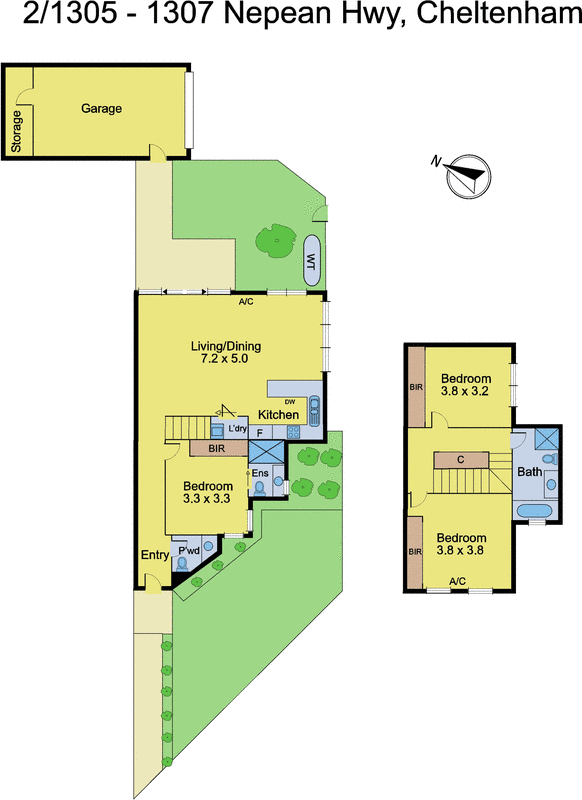2/1305-1307 Nepean Highway, Cheltenham VIC 3192 - Floorplan