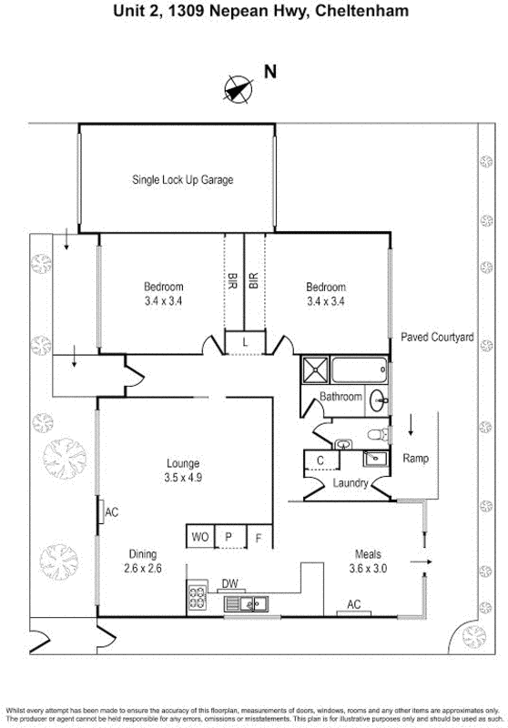 2/1309 Nepean Highway, Cheltenham VIC 3192 - Floorplan