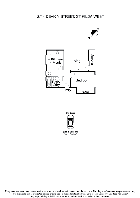 2/14 Deakin Street, ST KILDA WEST VIC 3182 - Floorplan