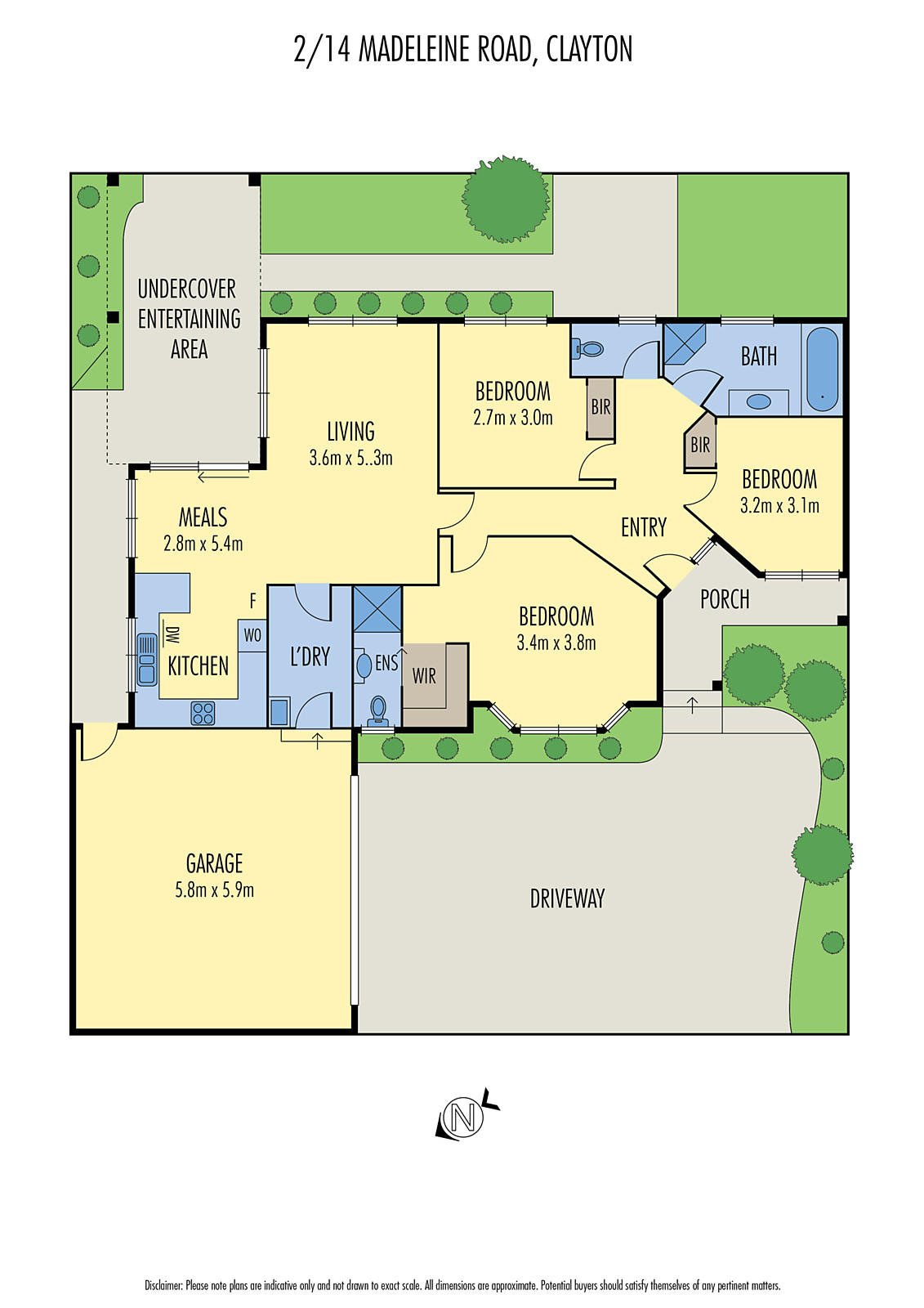 2/14 Madeleine Road, Clayton VIC 3168 - Floorplan
