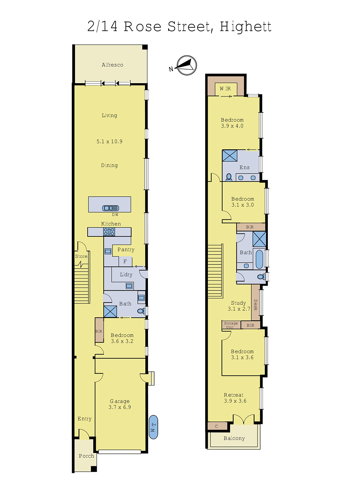 2/14 Rose Street, Highett VIC 3190 - Floorplan